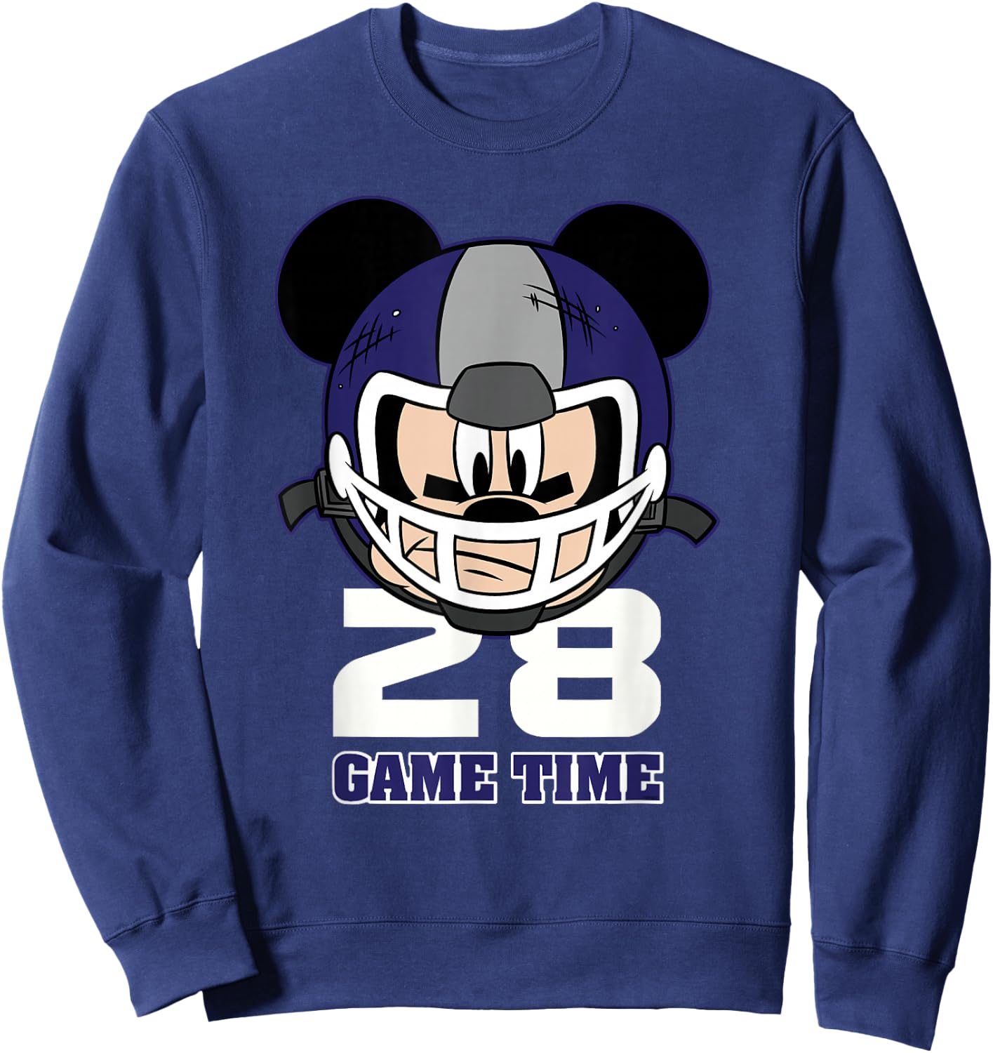 Disney Mickey Mouse Football #28 Game Time Sports Sweatshirt - Sweatshirt | Navy