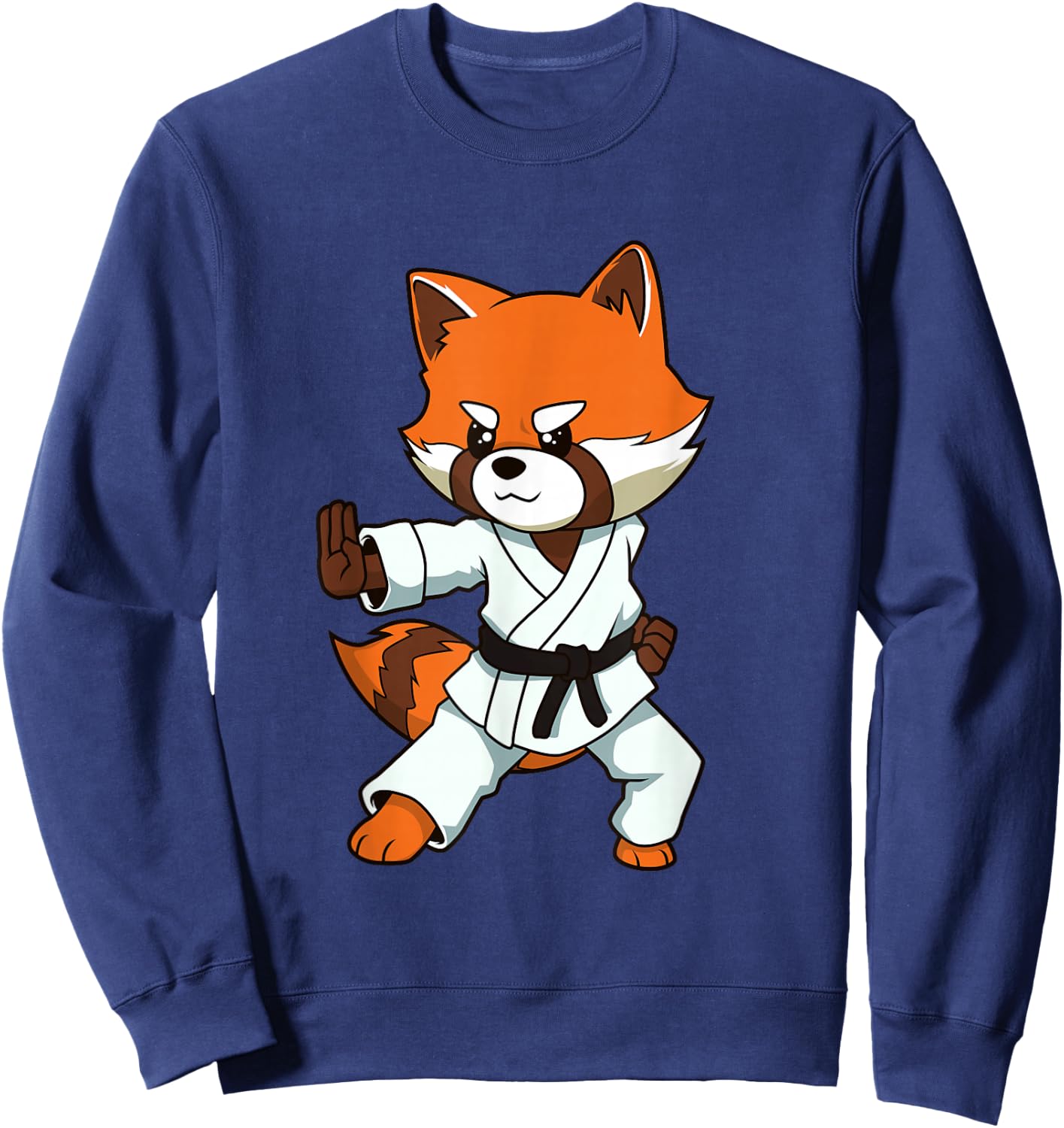 Comic Red Panda Makes Karate Sweatshirt - Sweatshirt | Navy