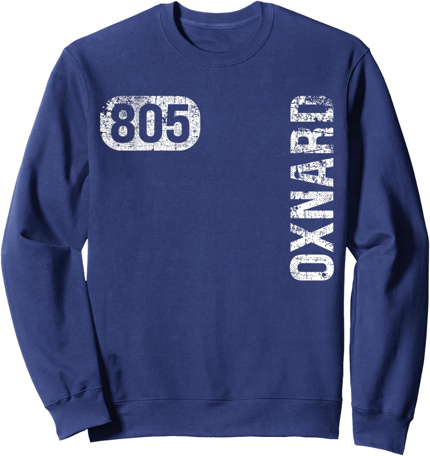 Oxnard California 805 Area Code Vintage Retro Sweatshirt - Sweatshirt | Navy