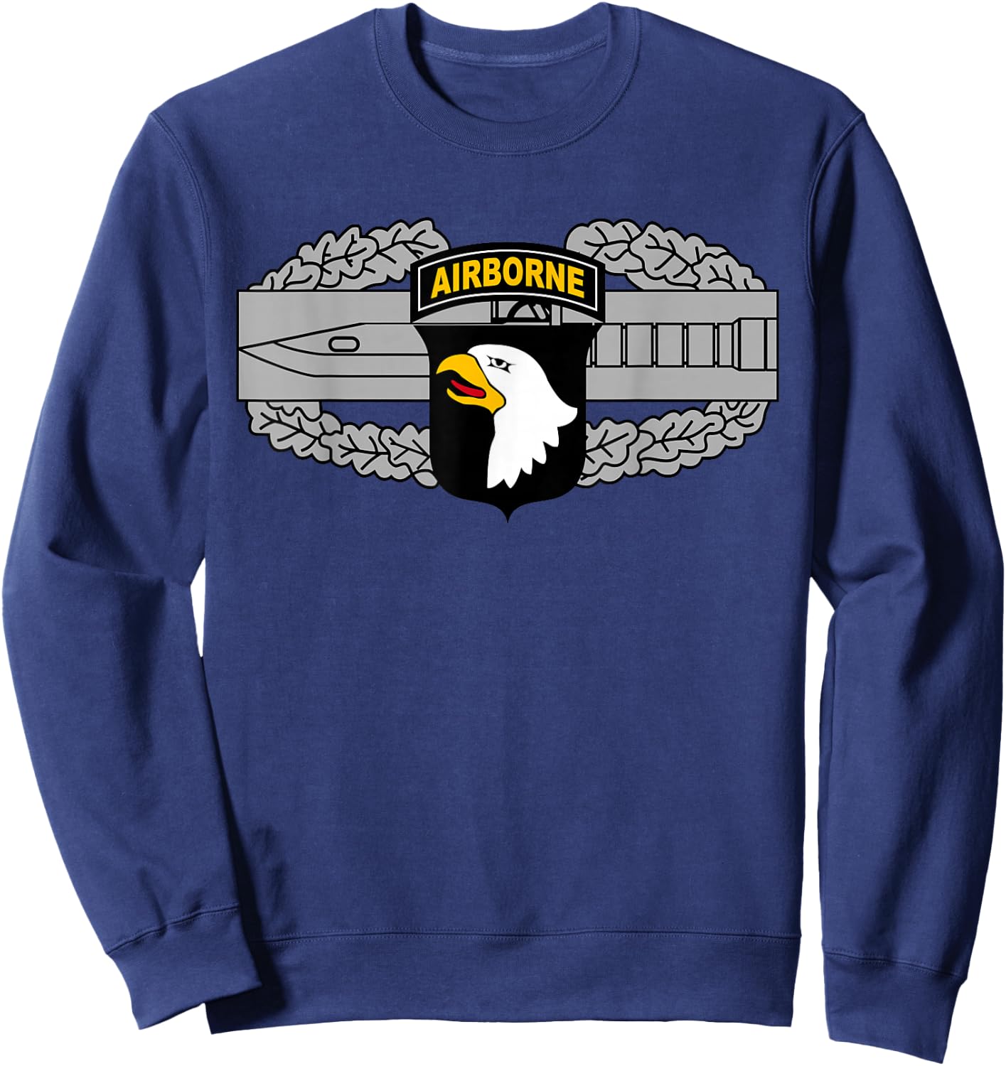 101st Airborne Patch - Combat Action Badge (CAB) Sweatshirt - Sweatshirt | Navy