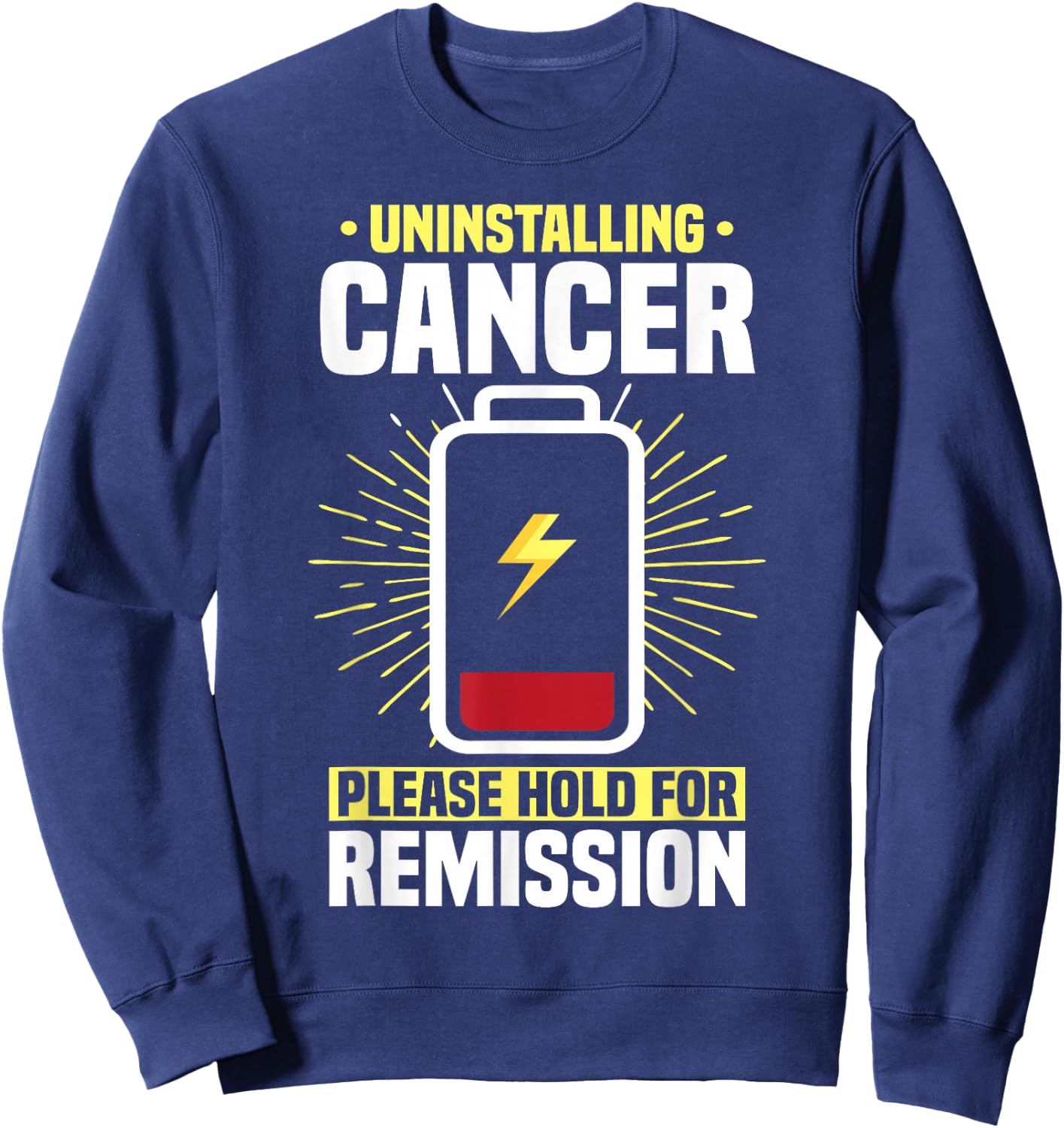 Warrior Chemotherapy Chemo Fighter Sweatshirt - Sweatshirt | Navy