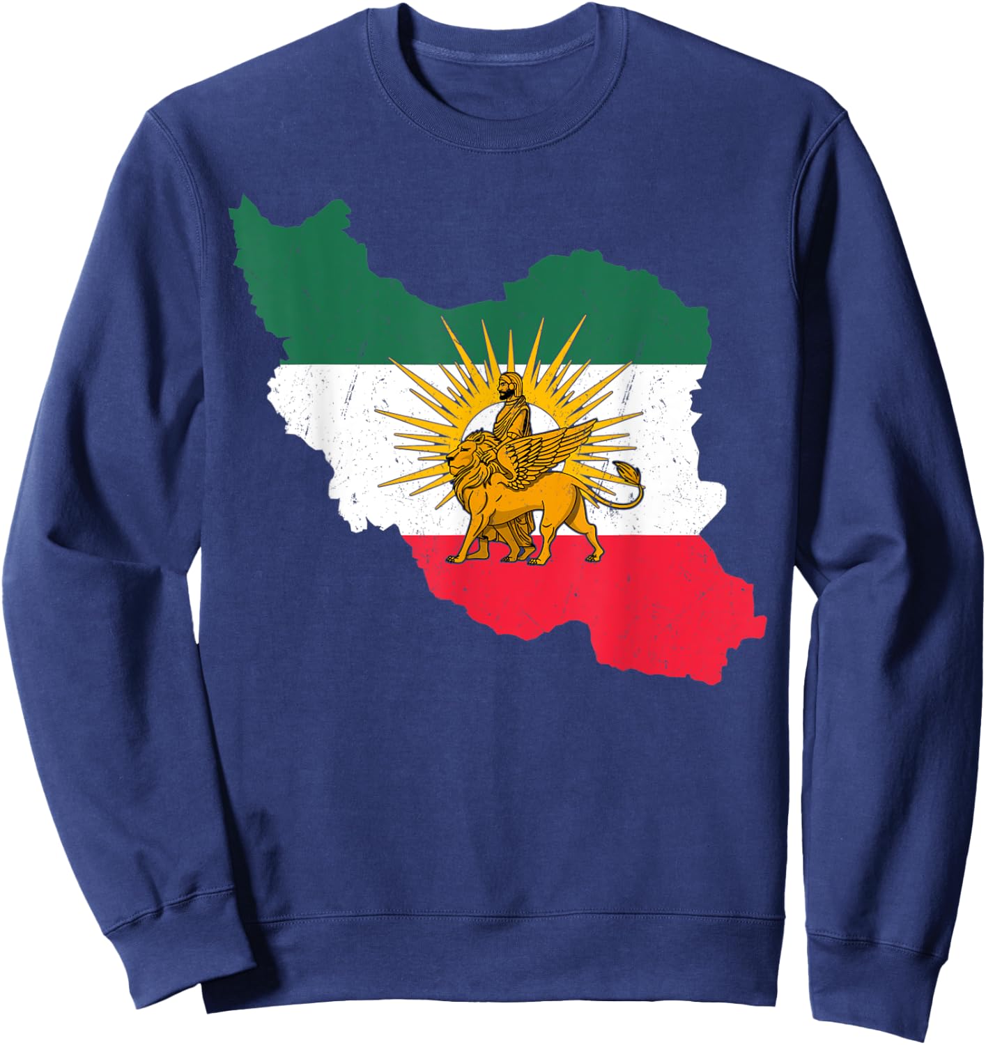 Shir o Khorshid Iran Persia Persian Fars Iranian Lion Sweatshirt - Sweatshirt | Navy