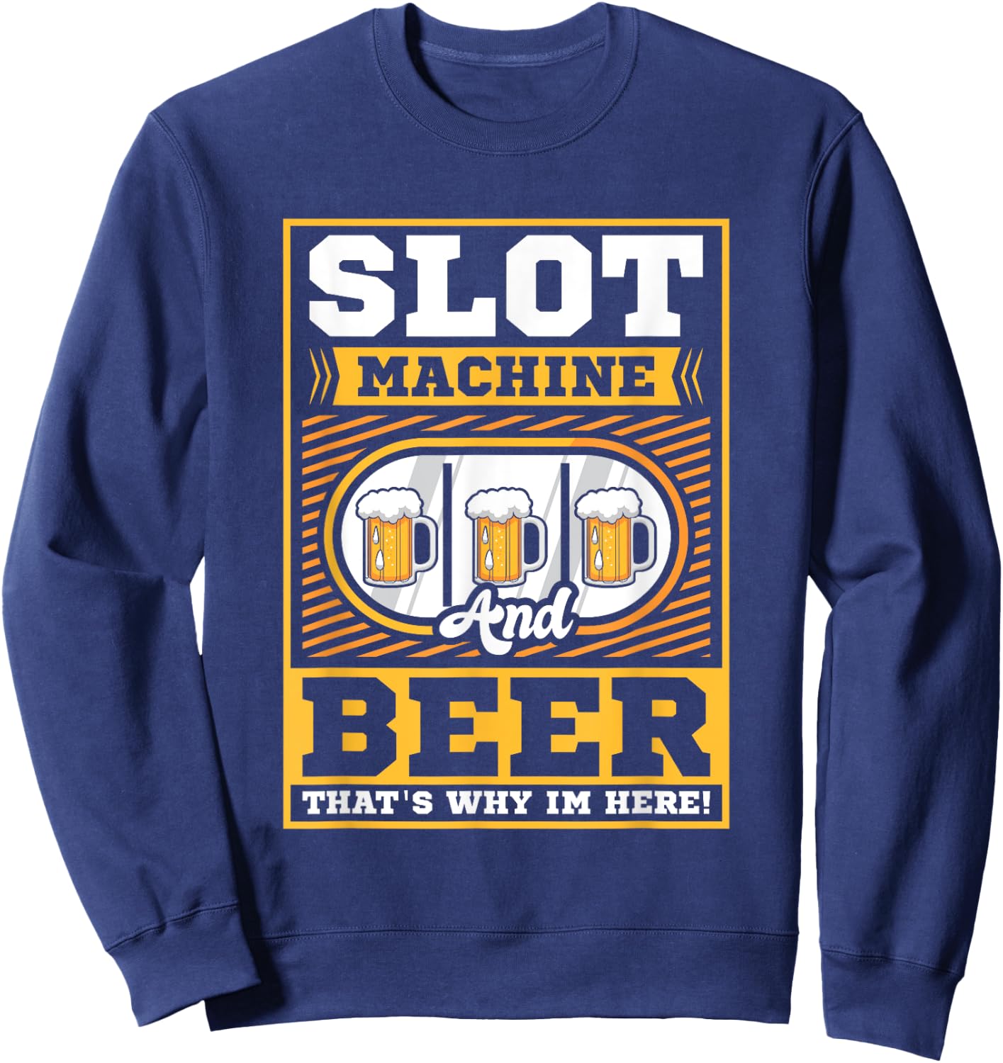 Casino Costume - Slot Machine and Beer Sweatshirt - Sweatshirt | Navy