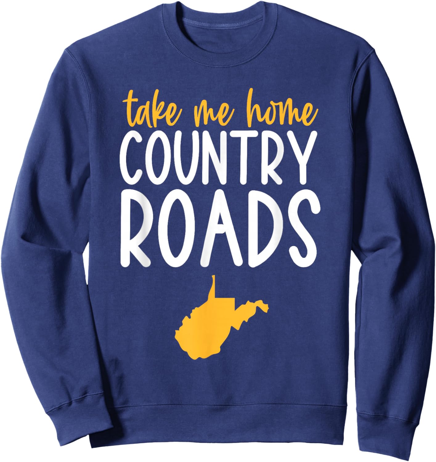West Virginia Apparel | West Virginia Home | I Love WV State Sweatshirt - Sweatshirt | Navy