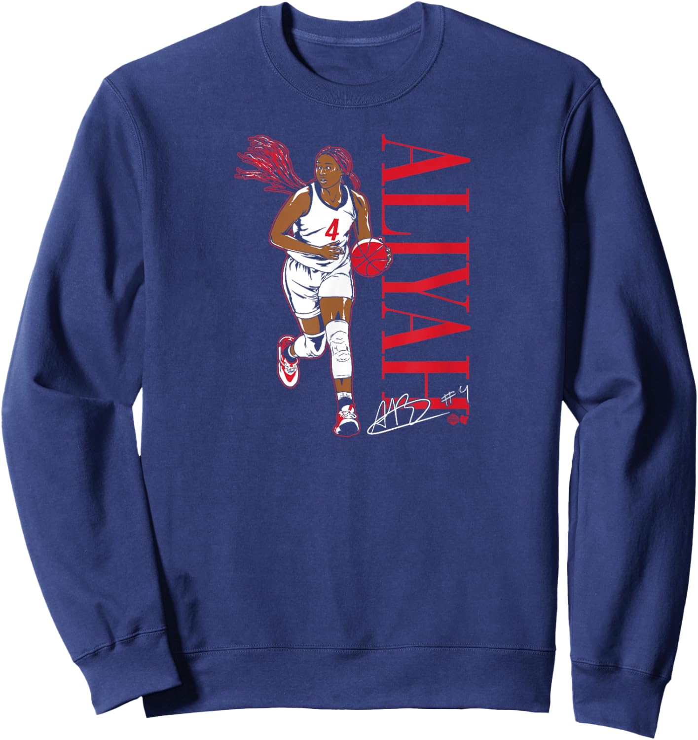 Aliyah Boston: Player Pose - Women's Basketball Sweatshirt - Sweatshirt | Navy
