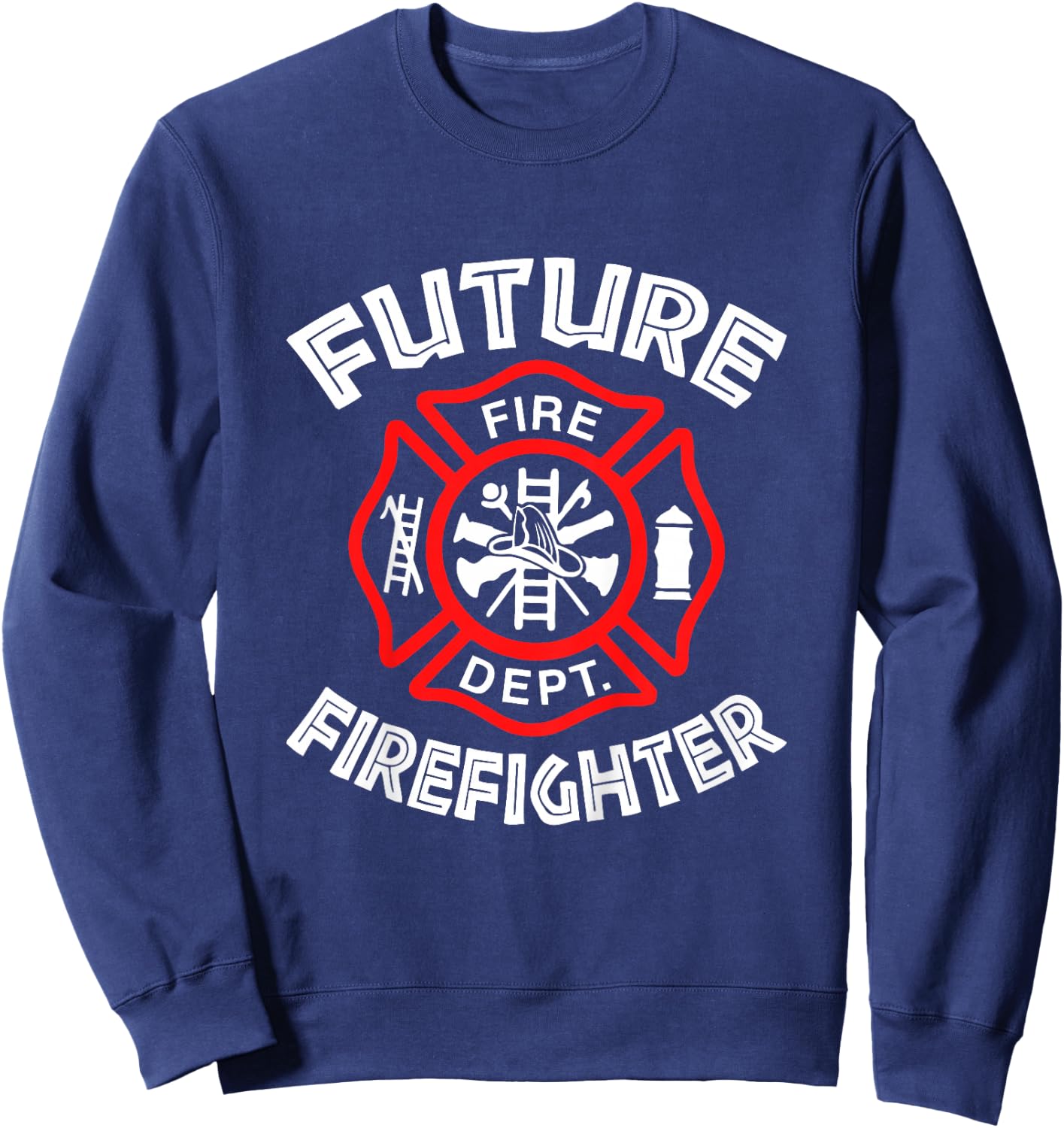 Future Firefighter Boy Firemen Toddler Fire Fighter Sweatshirt - Sweatshirt | Navy