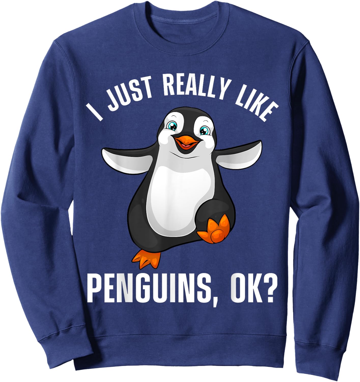 Cool Penguin Women Kids Penguin Lovers Penguins Sweatshirt - Sweatshirt | Navy