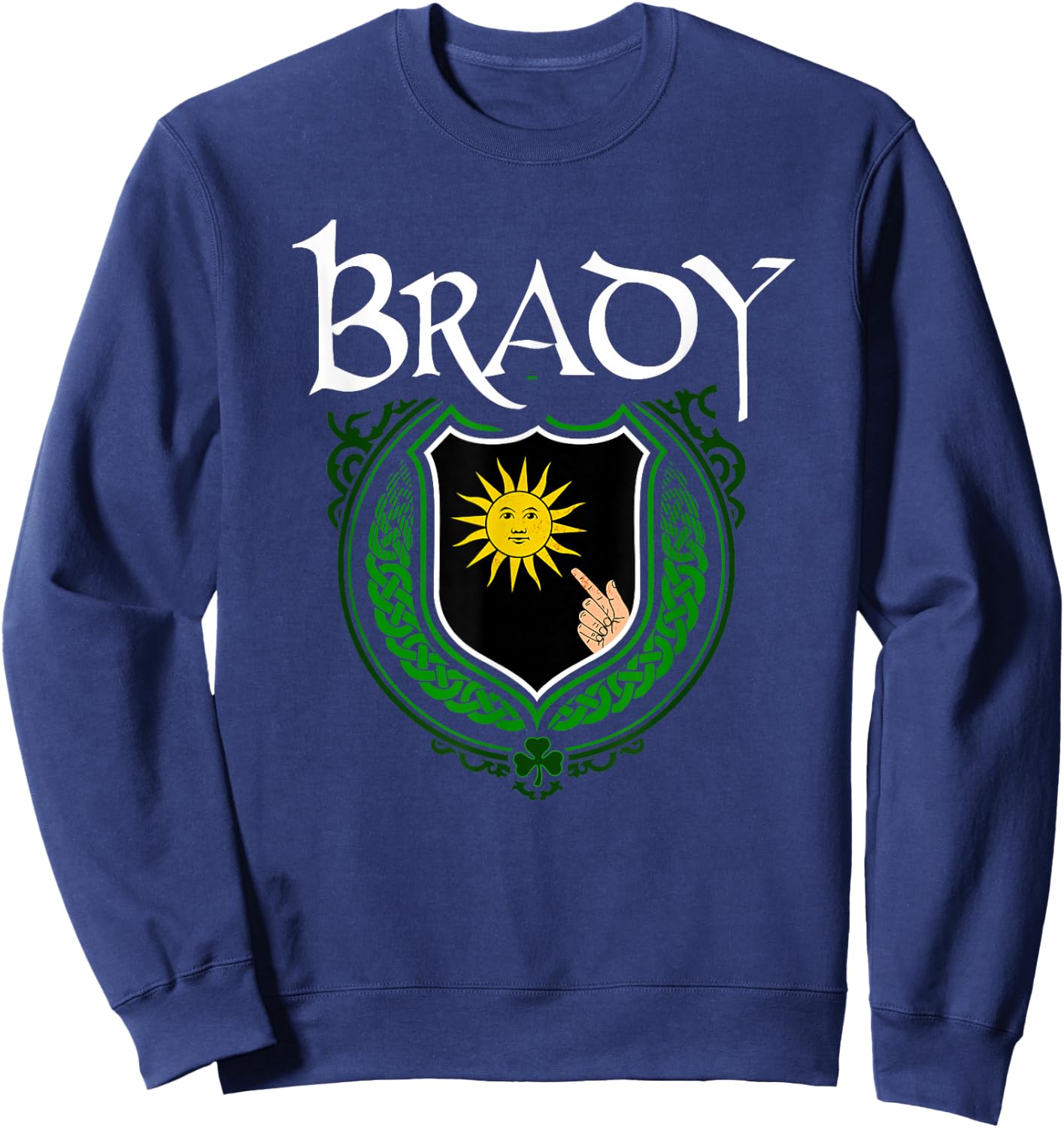Brady Surname Irish Clan Tartan Badge Ireland Sweatshirt - Sweatshirt | Navy
