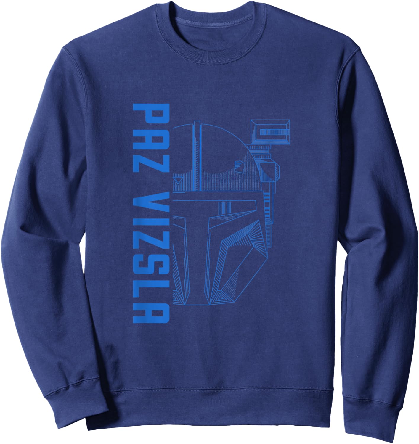 Star Wars: The Mandalorian Paz Vizsla Line Art Portrait Sweatshirt - Sweatshirt | Navy