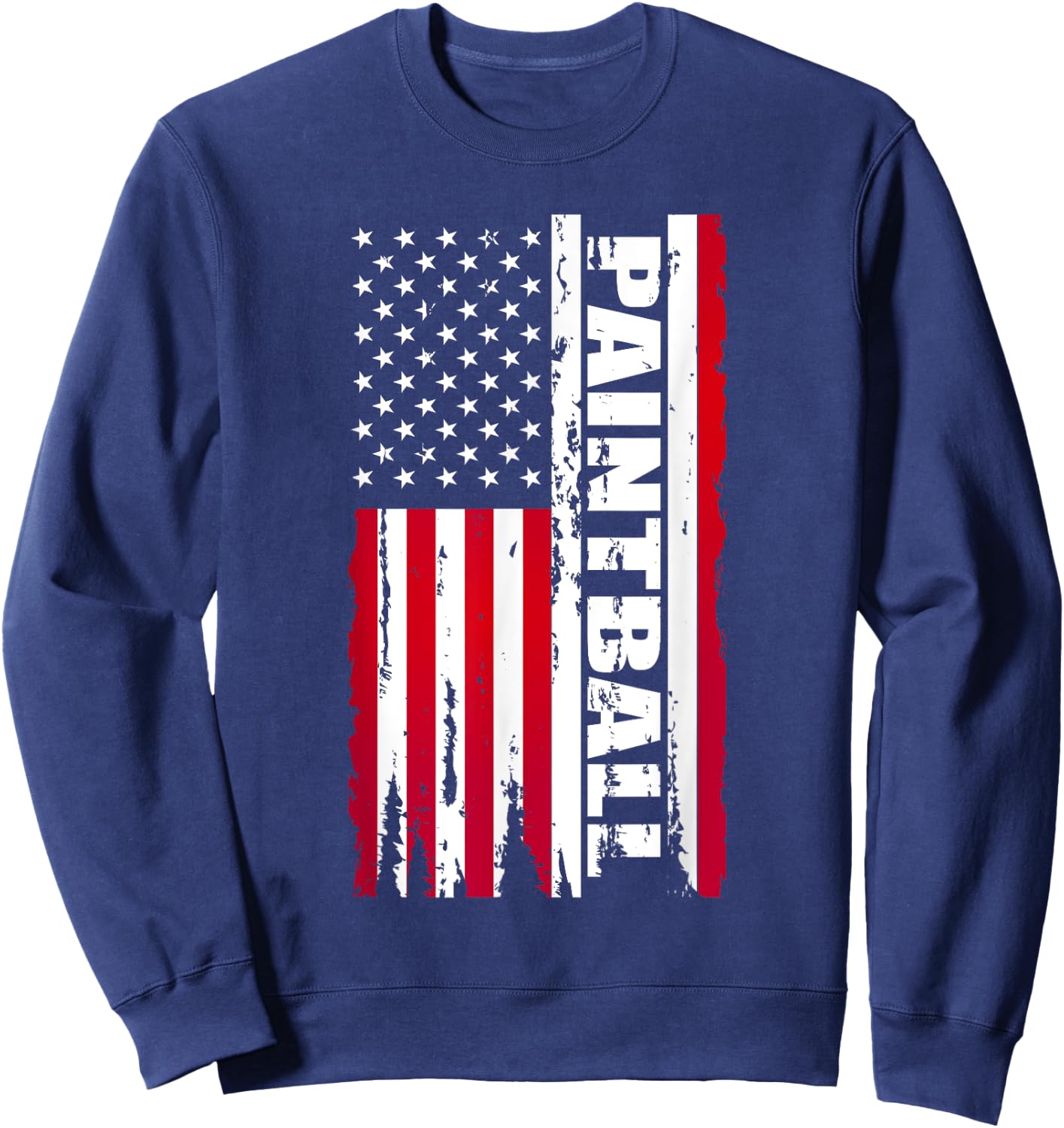 Vintage American USA Flag Cool Paintball Kids Men Sweatshirt - Sweatshirt | Navy