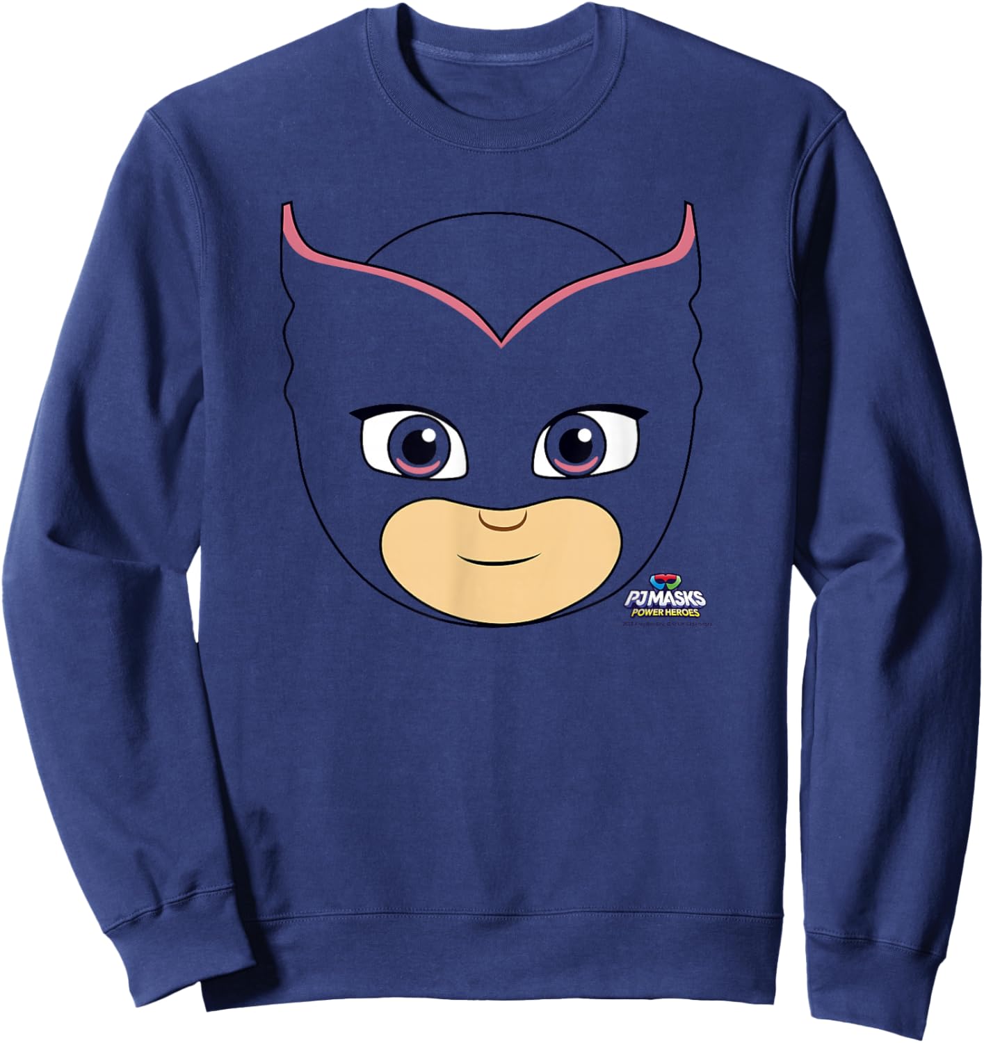PJ Masks Owlette Power Hero Big Face Logo Sweatshirt - Sweatshirt | Navy