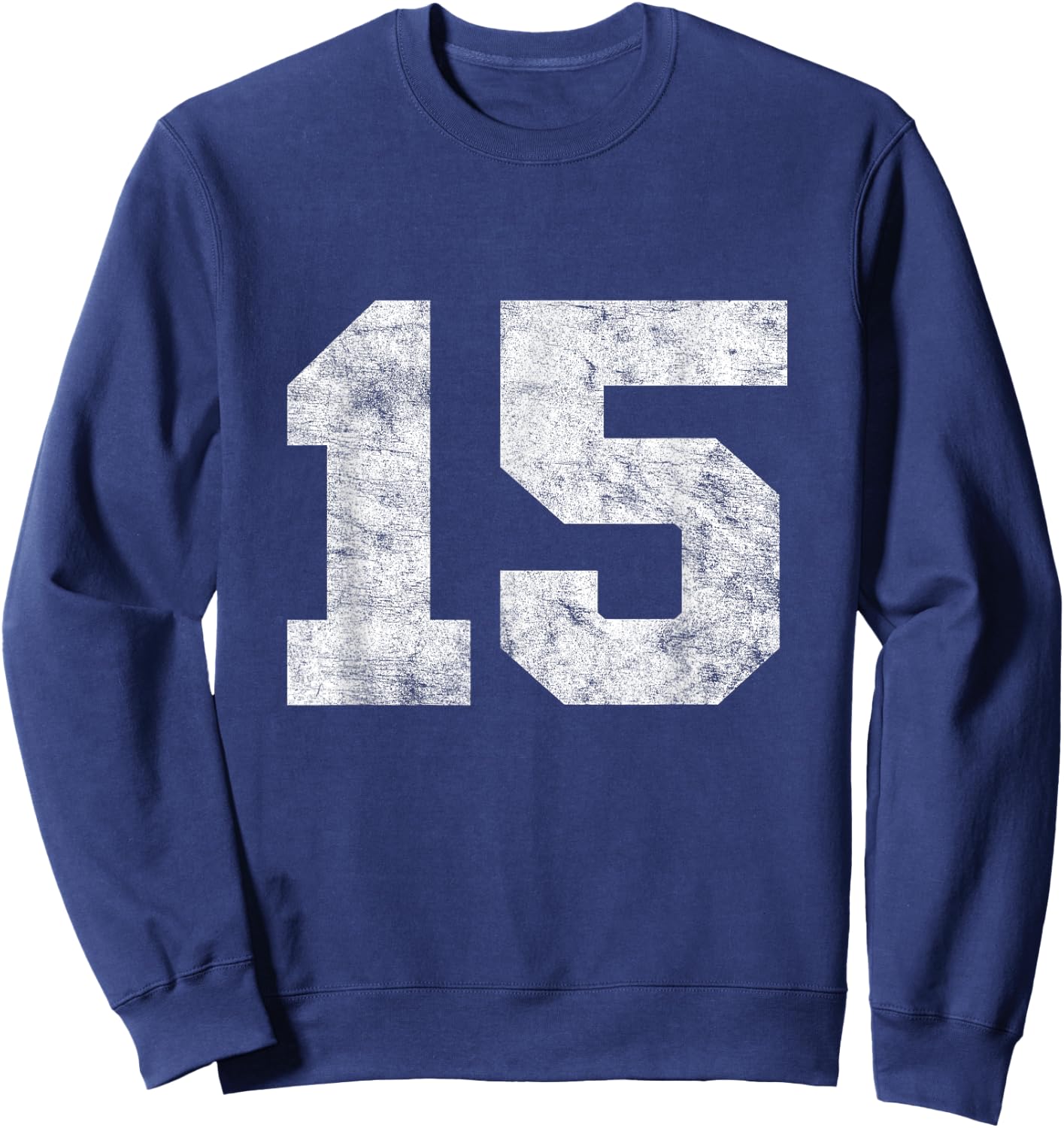 Vintage Lucky Number 15 Birthday Sports Player Team Athlete Sweatshirt - Sweatshirt | Navy