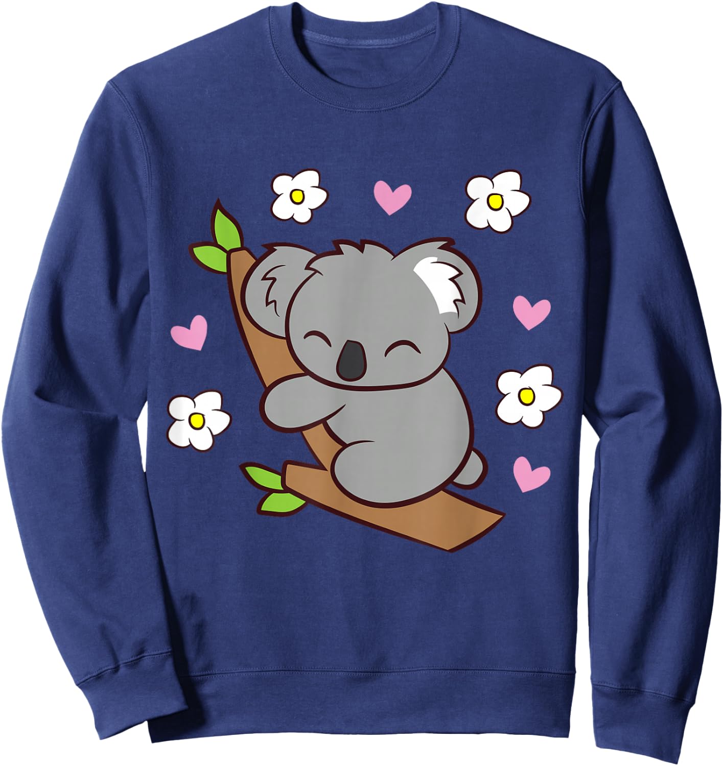 Koala Cute Koala Bear with Flowers Australia Koala Sweatshirt - Sweatshirt | Navy