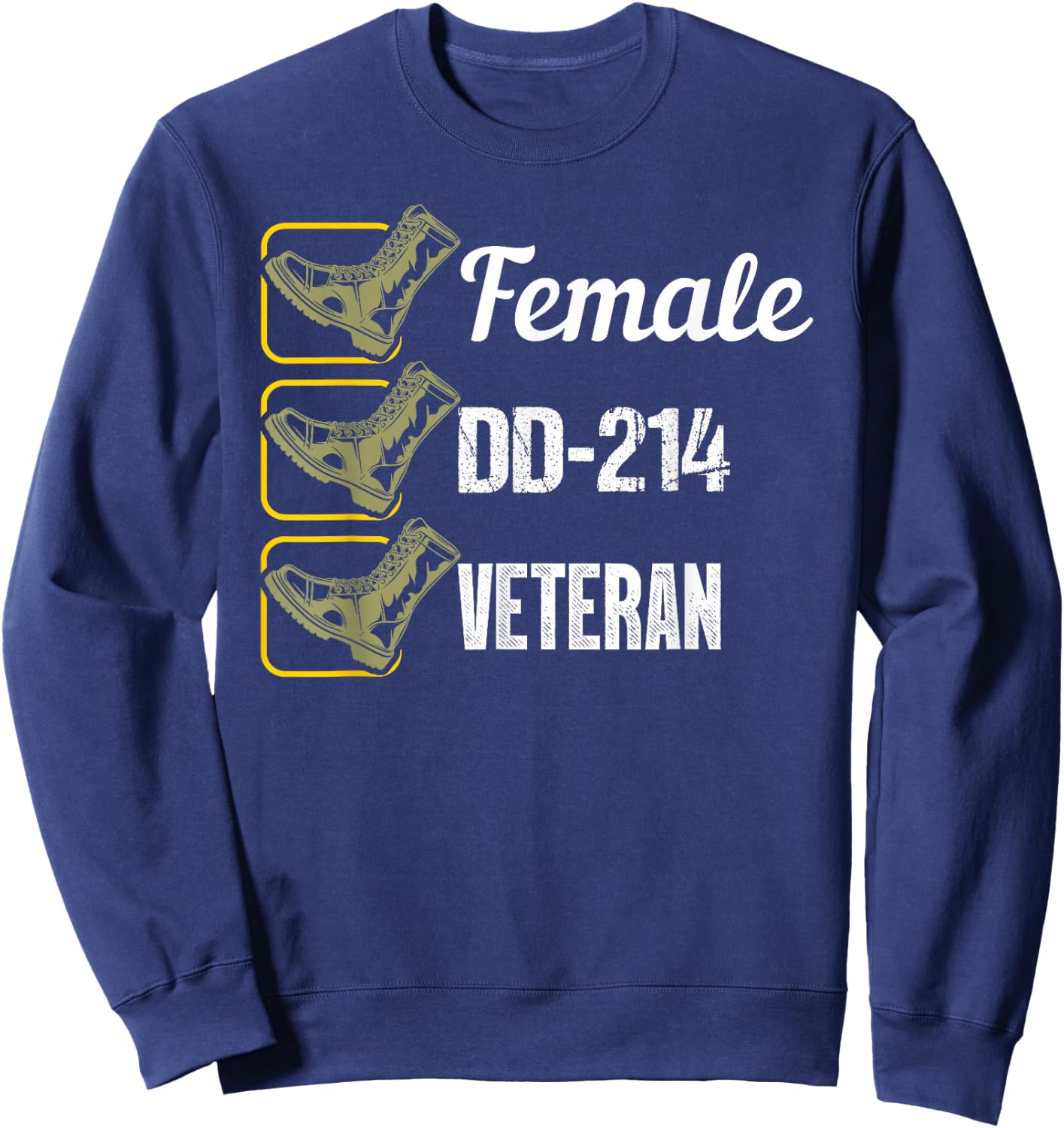Female Dd-214 Veteran Sweatshirt - Sweatshirt | Navy