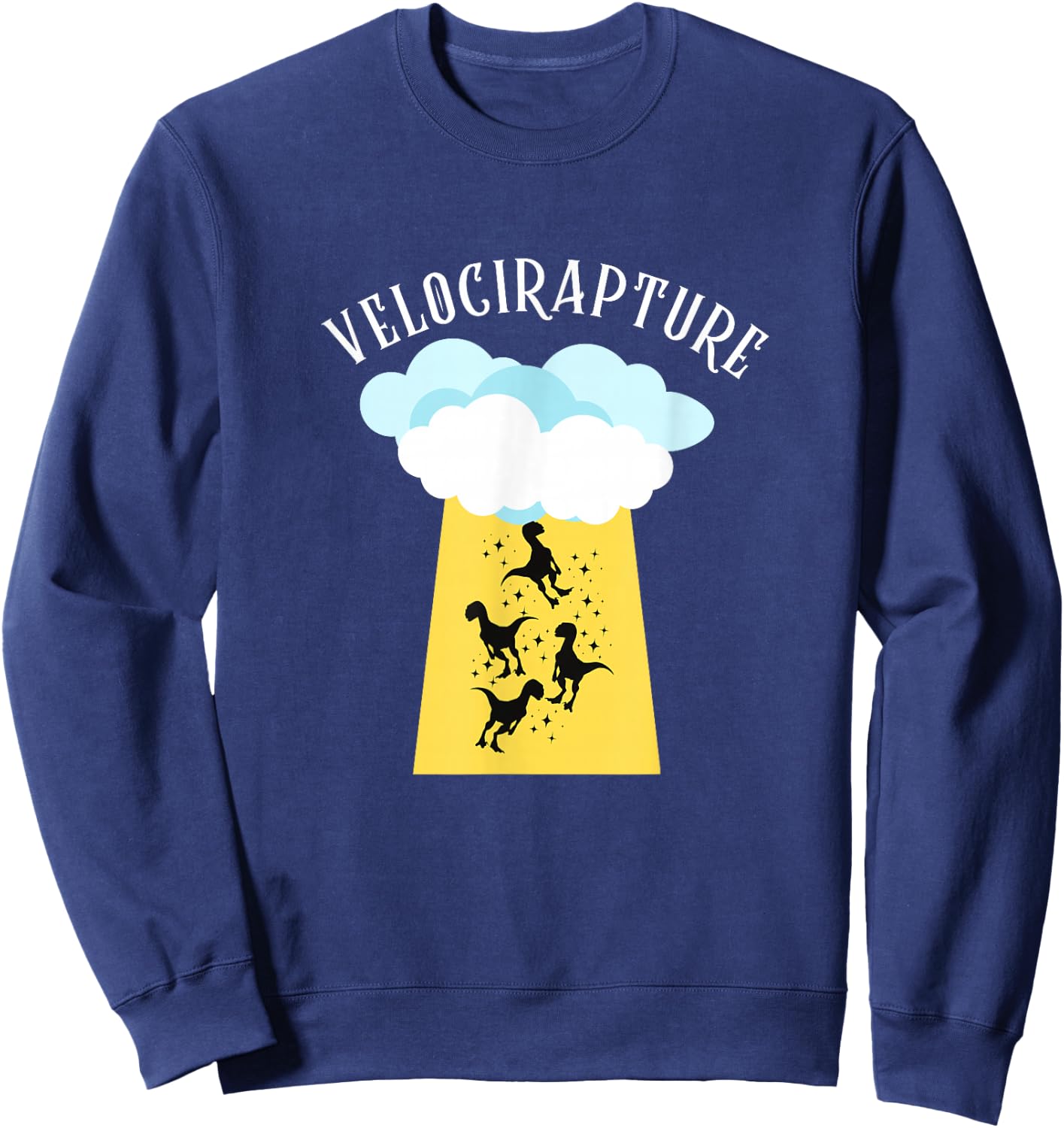 Velocirapture - Funny Dinosaur Raptor Joke Sweatshirt - Sweatshirt | Navy