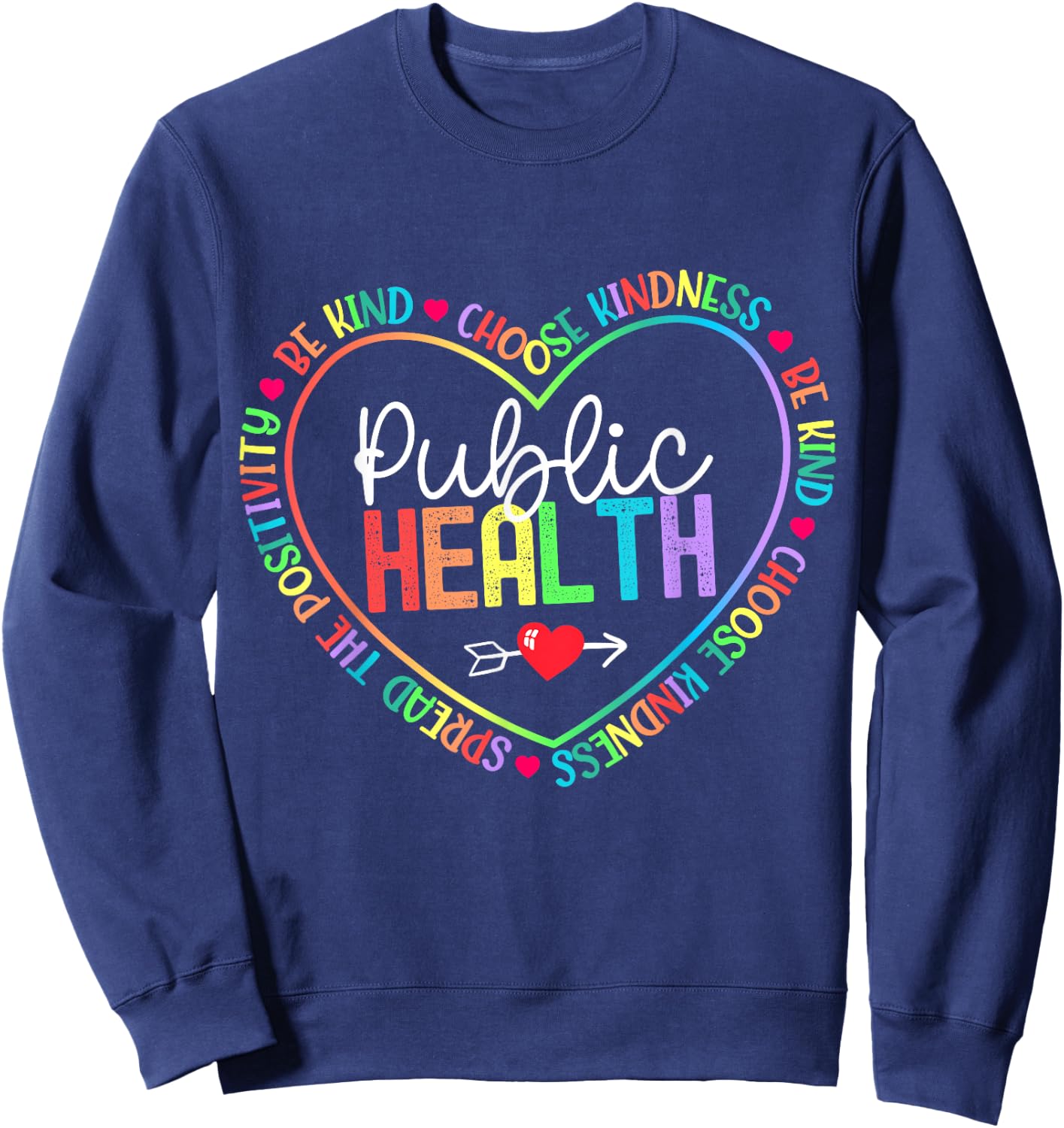 Public Health Words & Healthcare Worker Epidemiologist Sweatshirt - Sweatshirt | Navy
