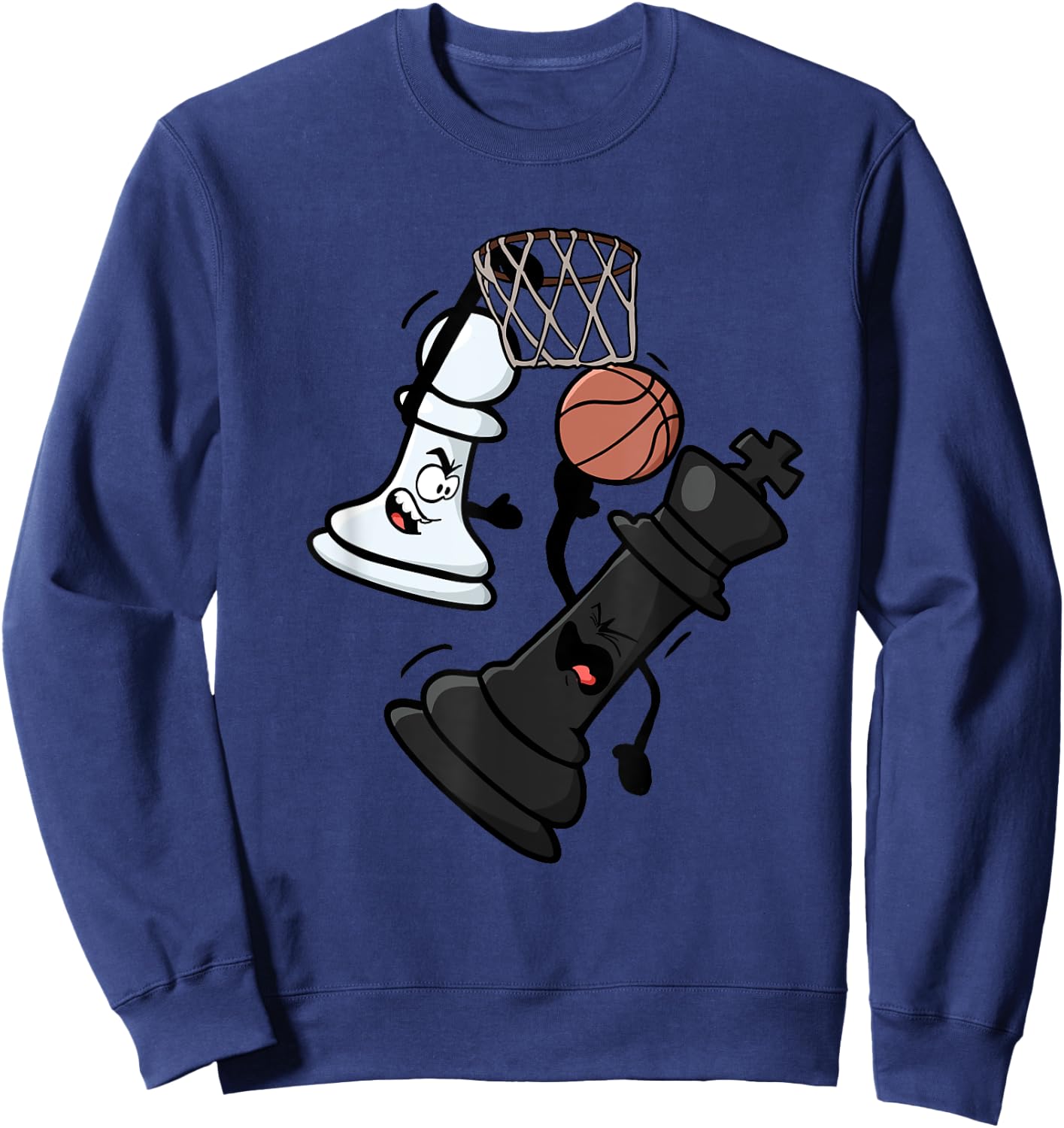 Chess Pawn Dunking on King Sweatshirt - Sweatshirt | Navy