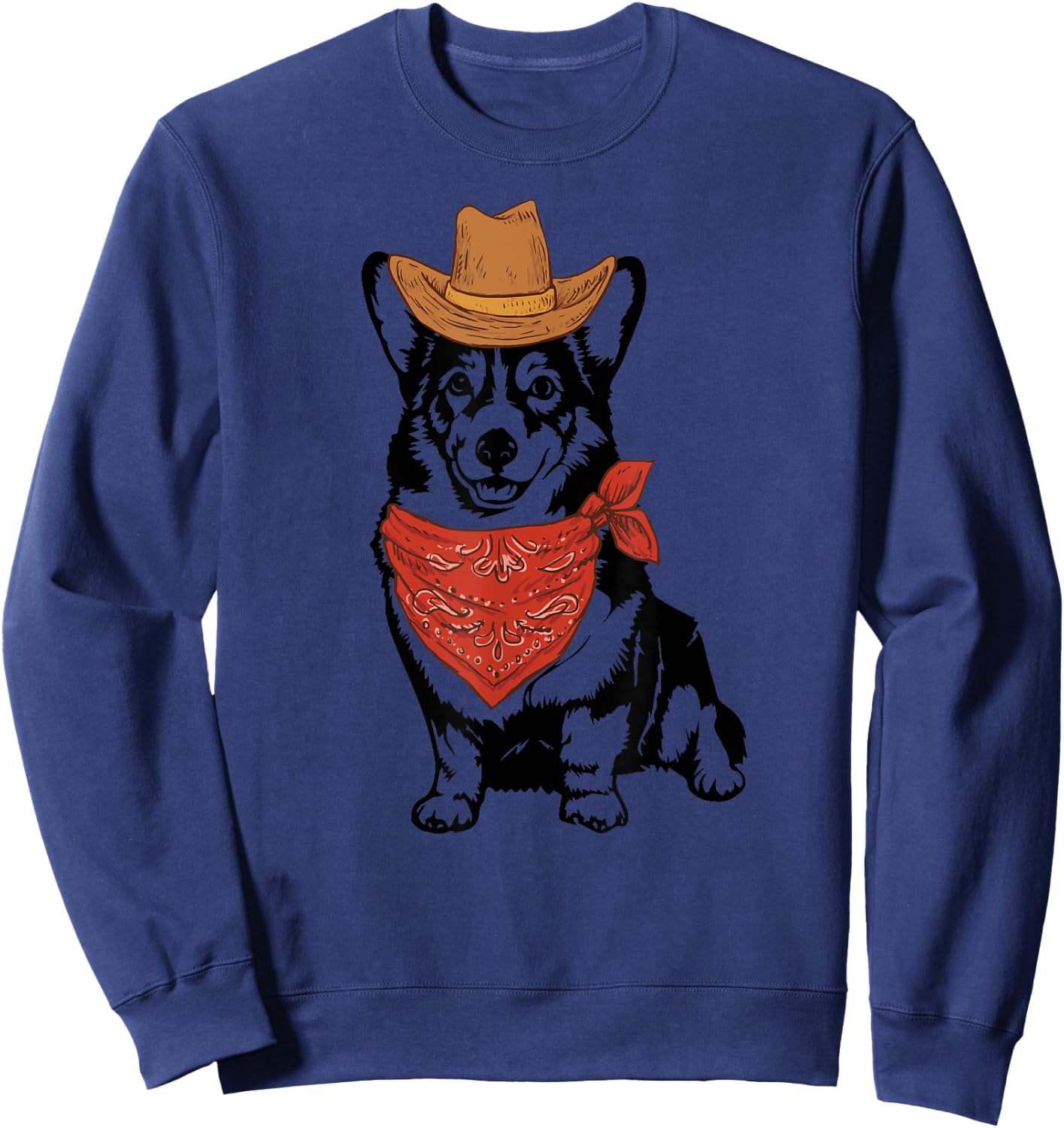 Cowboy corgi Sweatshirt - Sweatshirt | Navy