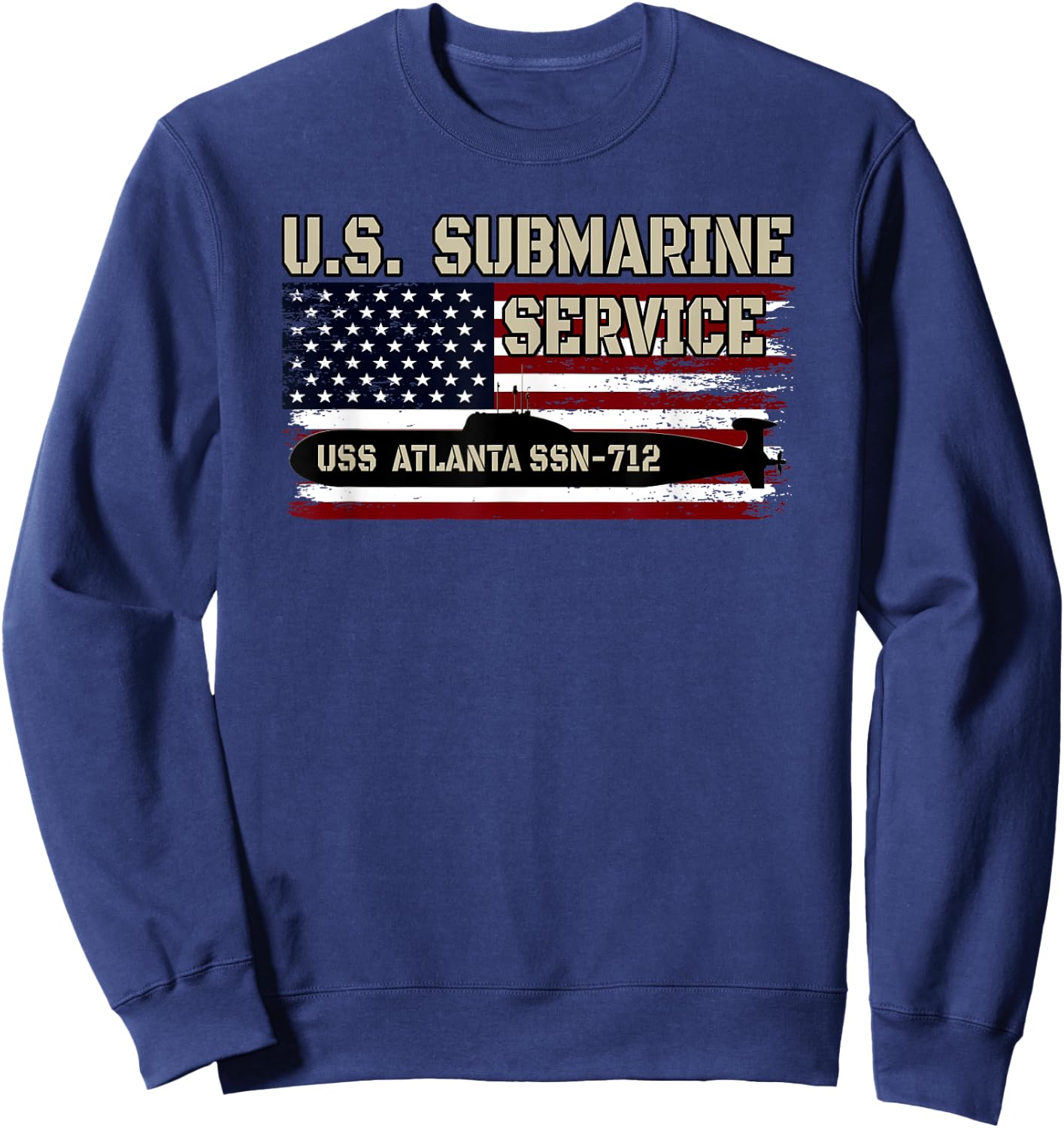 USS Atlanta SSN-712 Submarine Veterans Day Father's Day Sweatshirt - Sweatshirt | Navy