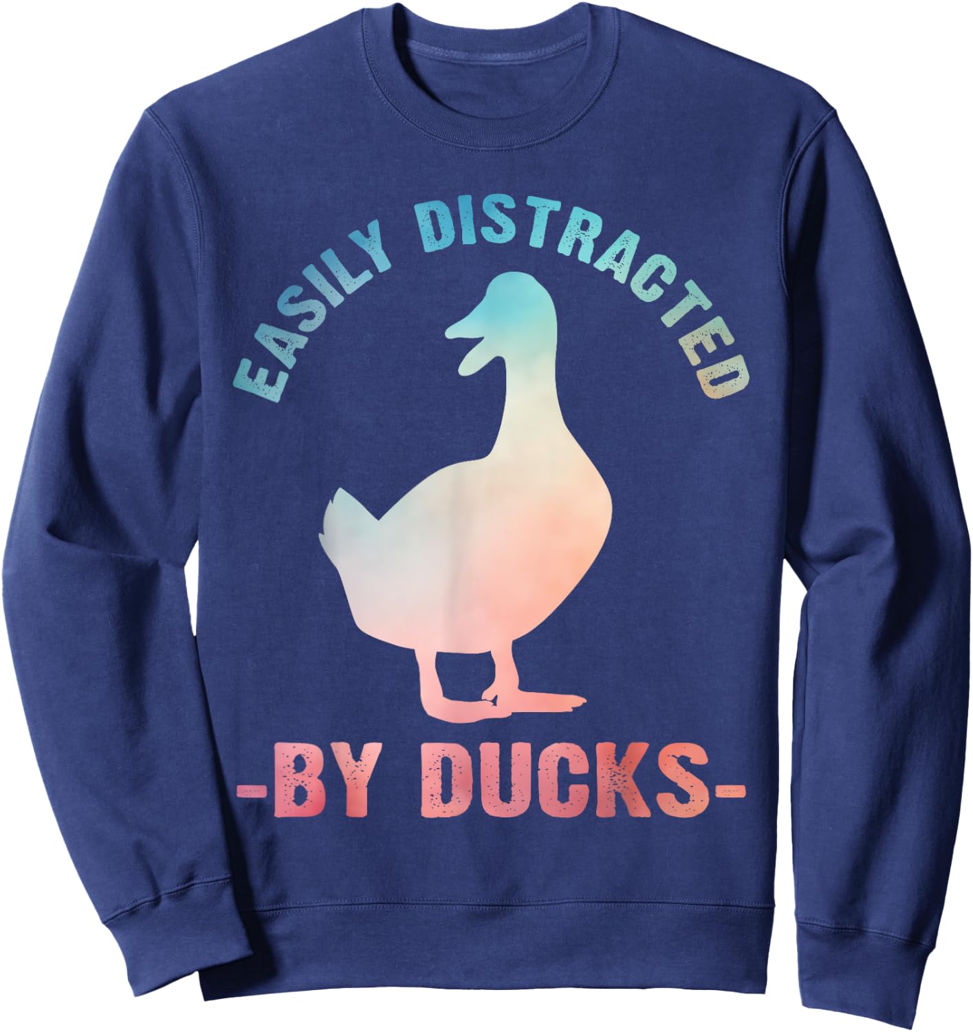 Cute Duck Design Women Aquatic Bird Duck Lovers Sweatshirt - Sweatshirt | Navy