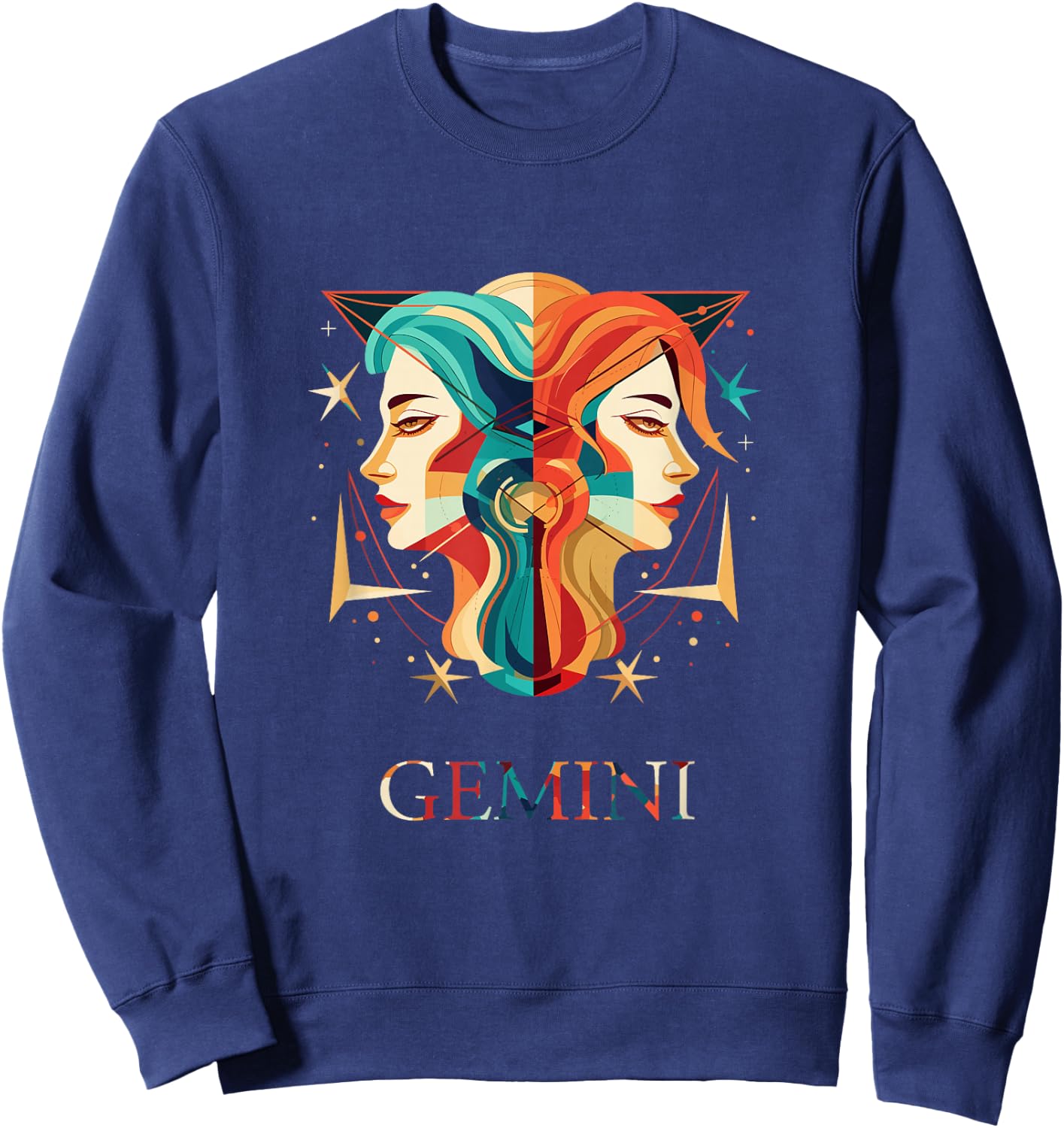 Gemini Zodiac shirt star sign personality Sweatshirt - Sweatshirt | Navy