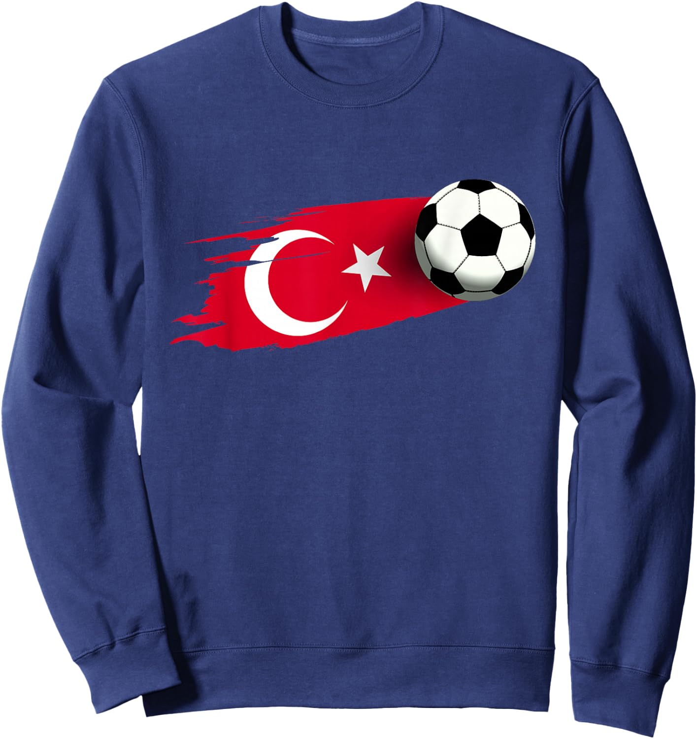 Turkey Flag Jersey Turkish Soccer Team Turkish Sweatshirt - Sweatshirt | Navy