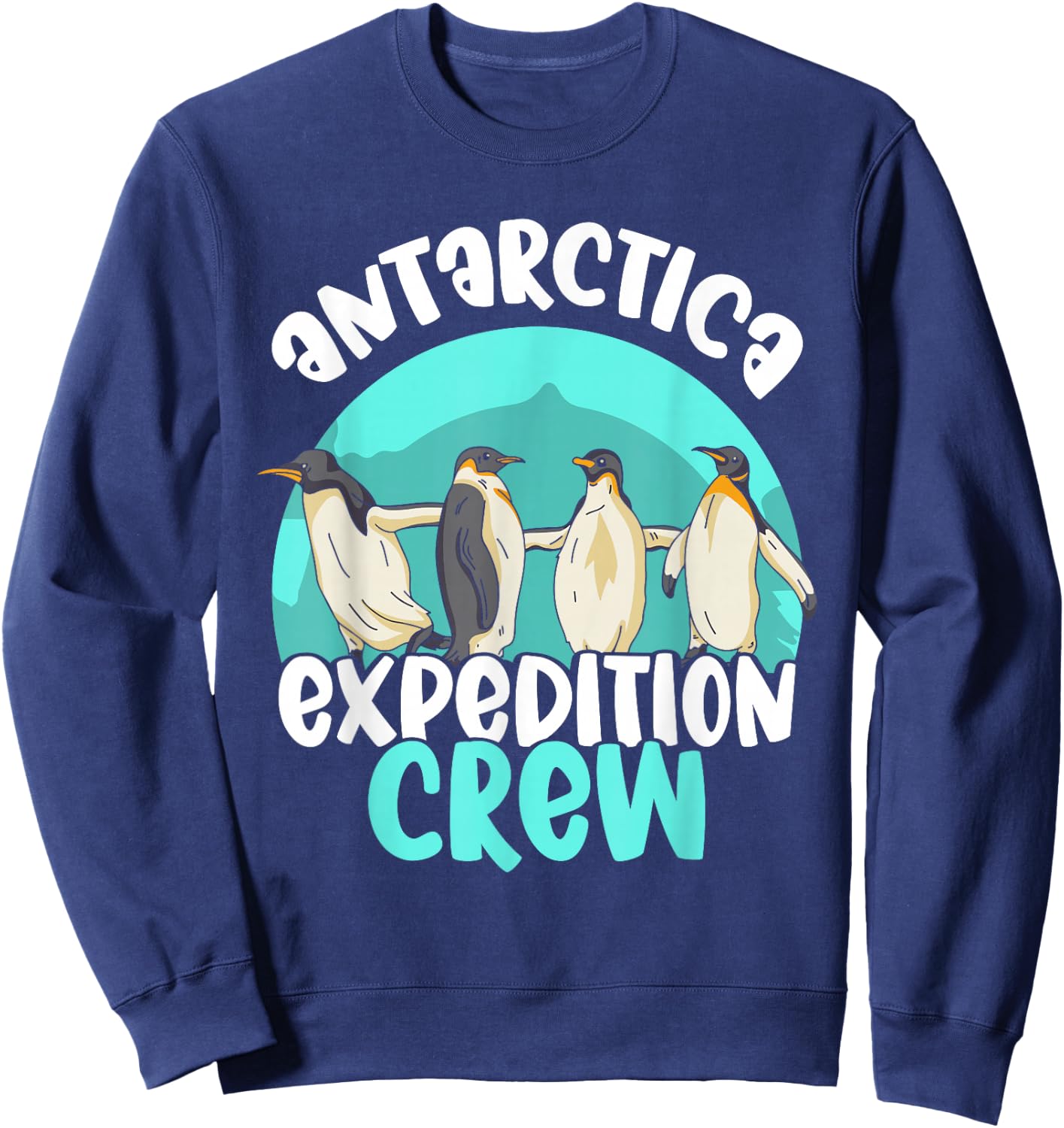 Lover Antarctica Map Cold South Antarctica Expedition Crew Penguin Retro Vintage Continent Sweatshirt - Sweatshirt | Navy