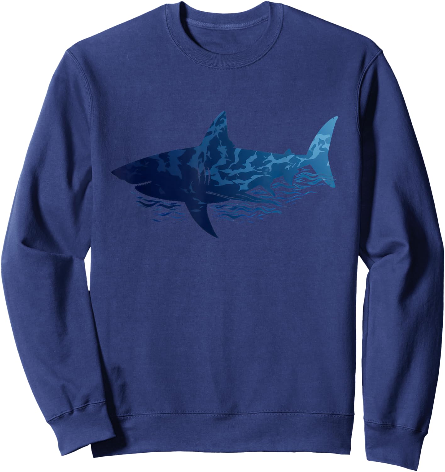 Shark Water Graphic Sweatshirt - Sweatshirt | Navy
