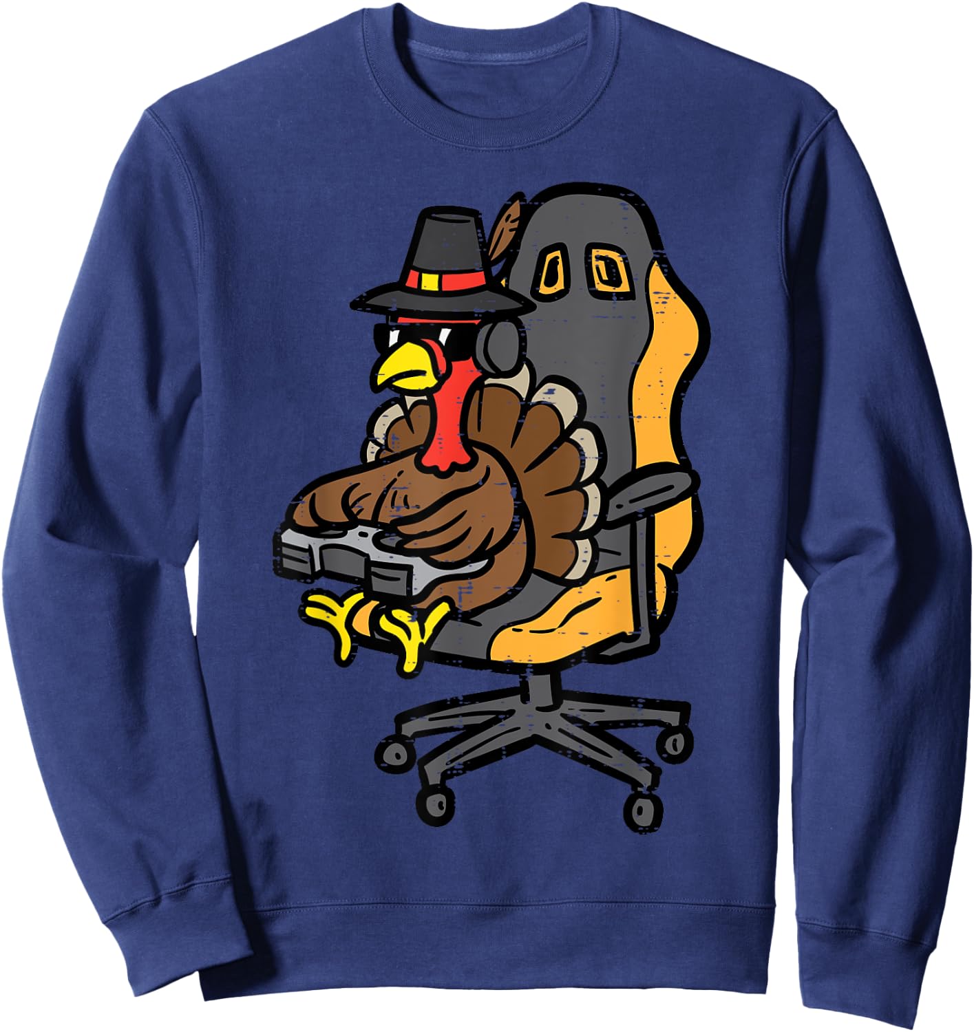 Thanksgiving Turkey Gaming Gamer Men Boys Kids Teen Youth Sweatshirt - Sweatshirt | Navy