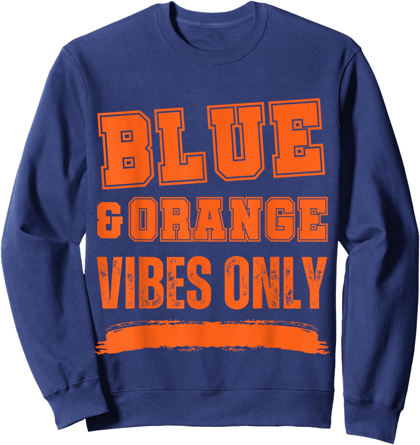 Blue and Orange Game Day Sweatshirt - Sweatshirt | Navy