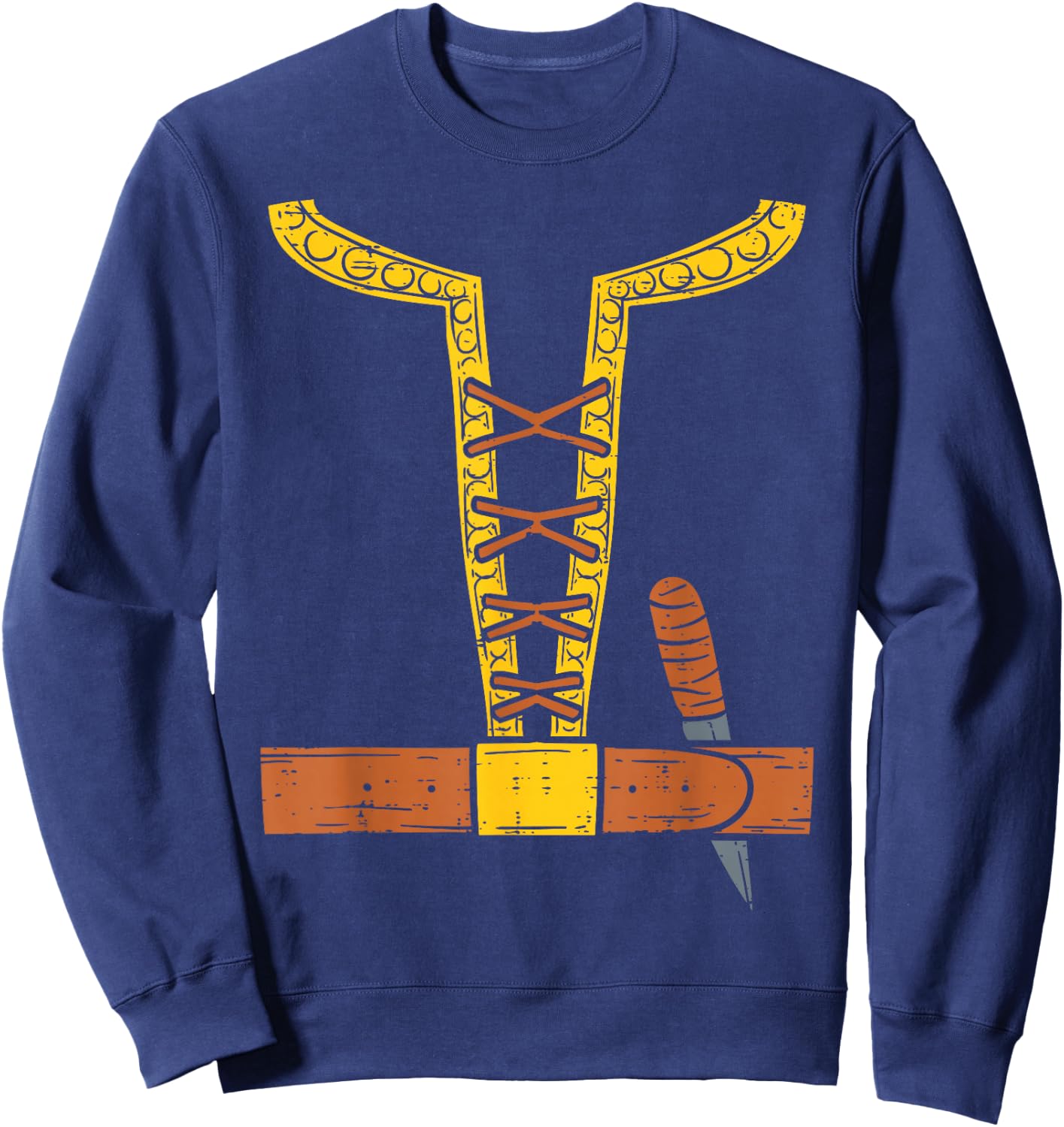 Viking Costume Easy Lazy Dane North Halloween Boys Men Sweatshirt - Sweatshirt | Navy