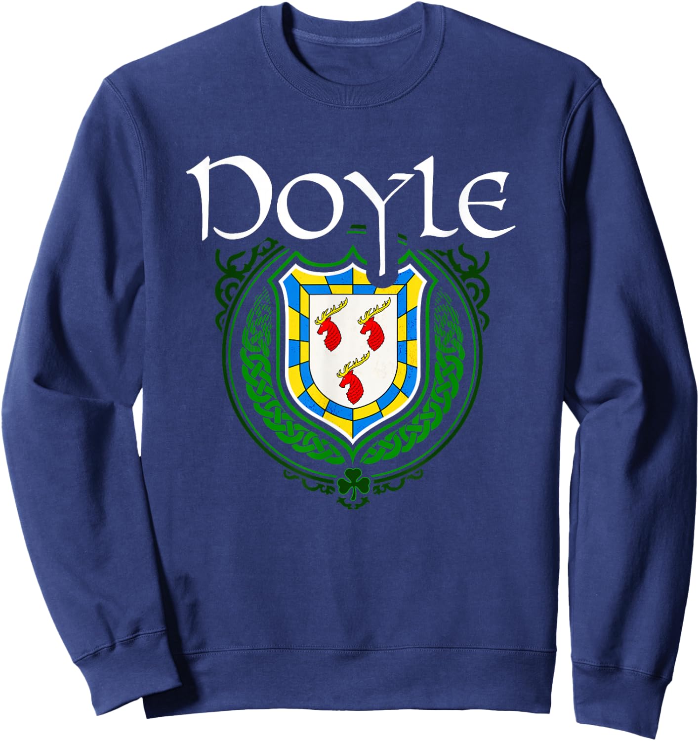 Doyle Surname Irish Clan Tartan Badge Ireland Sweatshirt - Sweatshirt | Navy