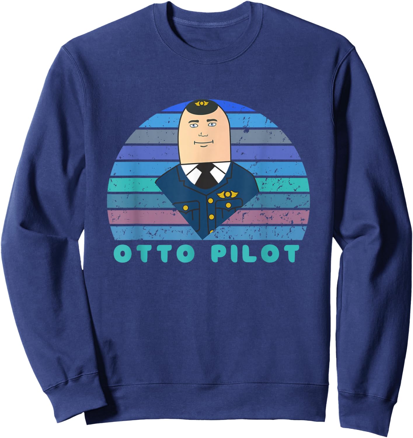 Airplane! Movie Shirt, Classic Cinema, Otto Pilot, Movies Sweatshirt - Sweatshirt | Navy