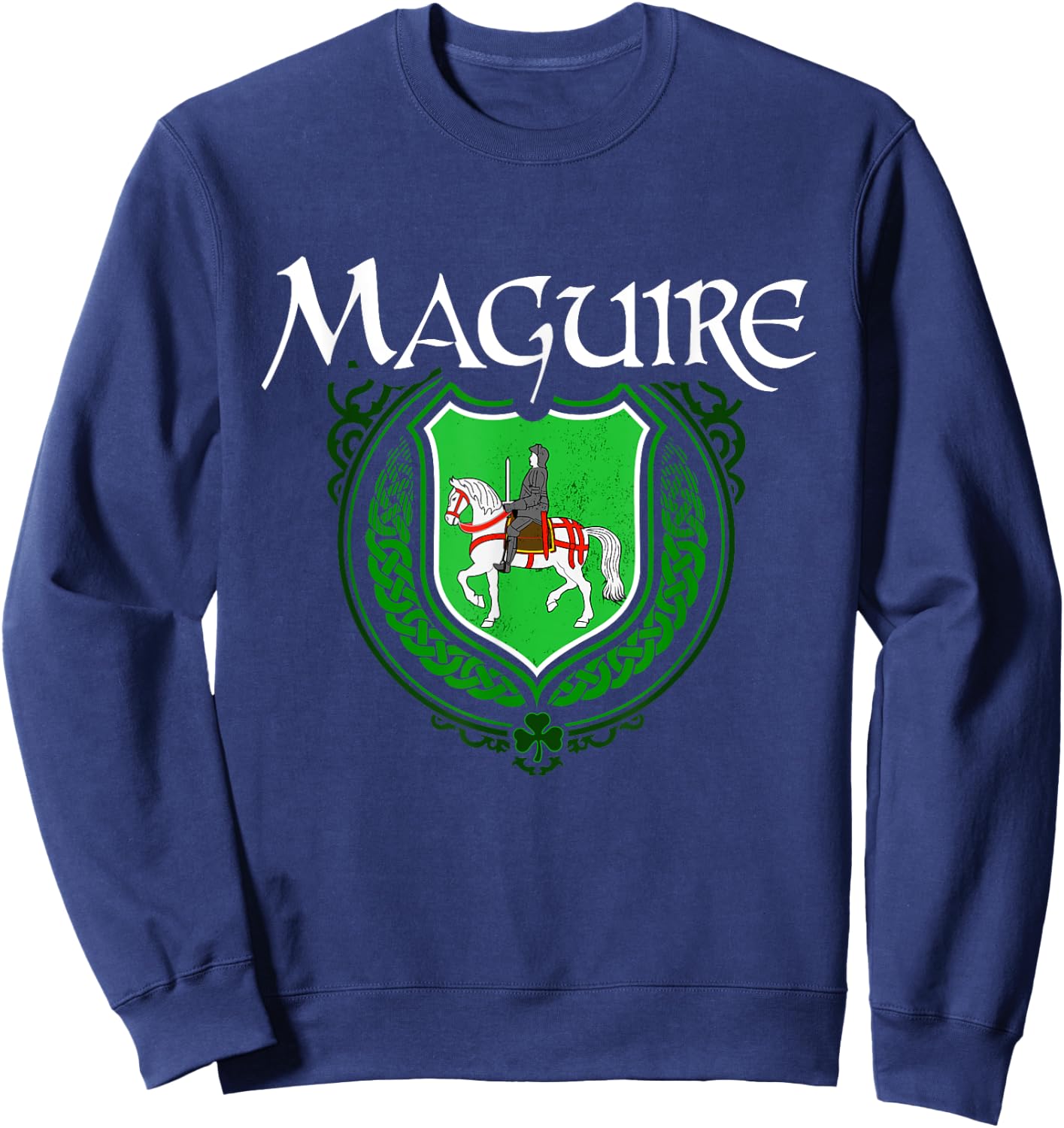 Maguire Surname Irish Clan Tartan Badge Ireland Sweatshirt - Sweatshirt | Navy
