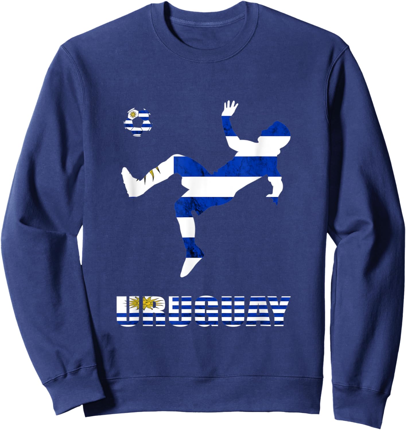 Uruguayan Pride Uruguay Flag Uruguay Soccer Player Uruguay Sweatshirt - Sweatshirt | Navy