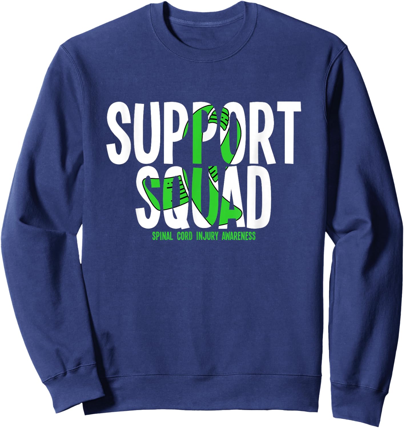 Support Squad Spinal Cord Injury Awareness Sweatshirt - Sweatshirt | Navy