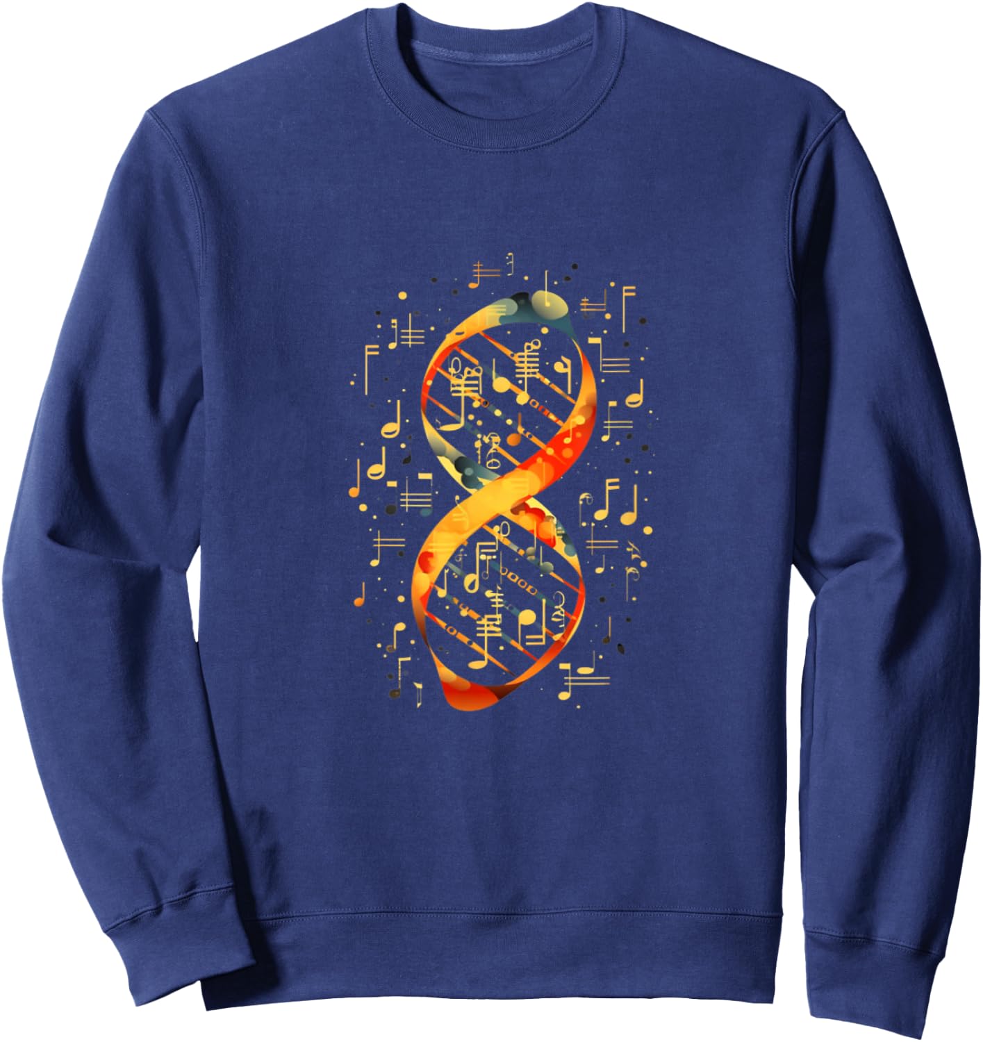 Music Note DNA Double Helix Music In The DNA Sweatshirt - Sweatshirt | Navy