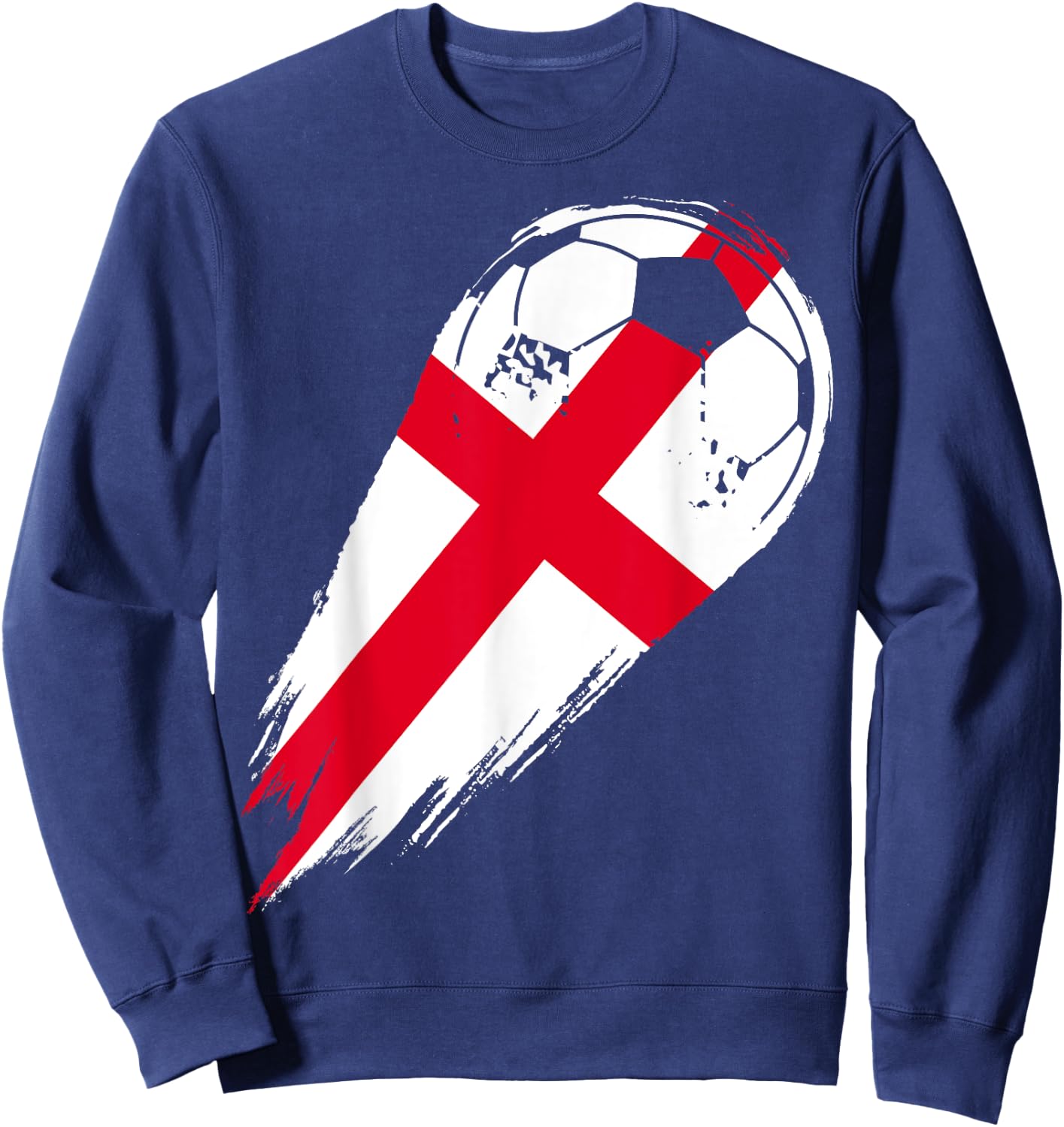 Soccer and Football with Flag of England Sweatshirt - Sweatshirt | Navy