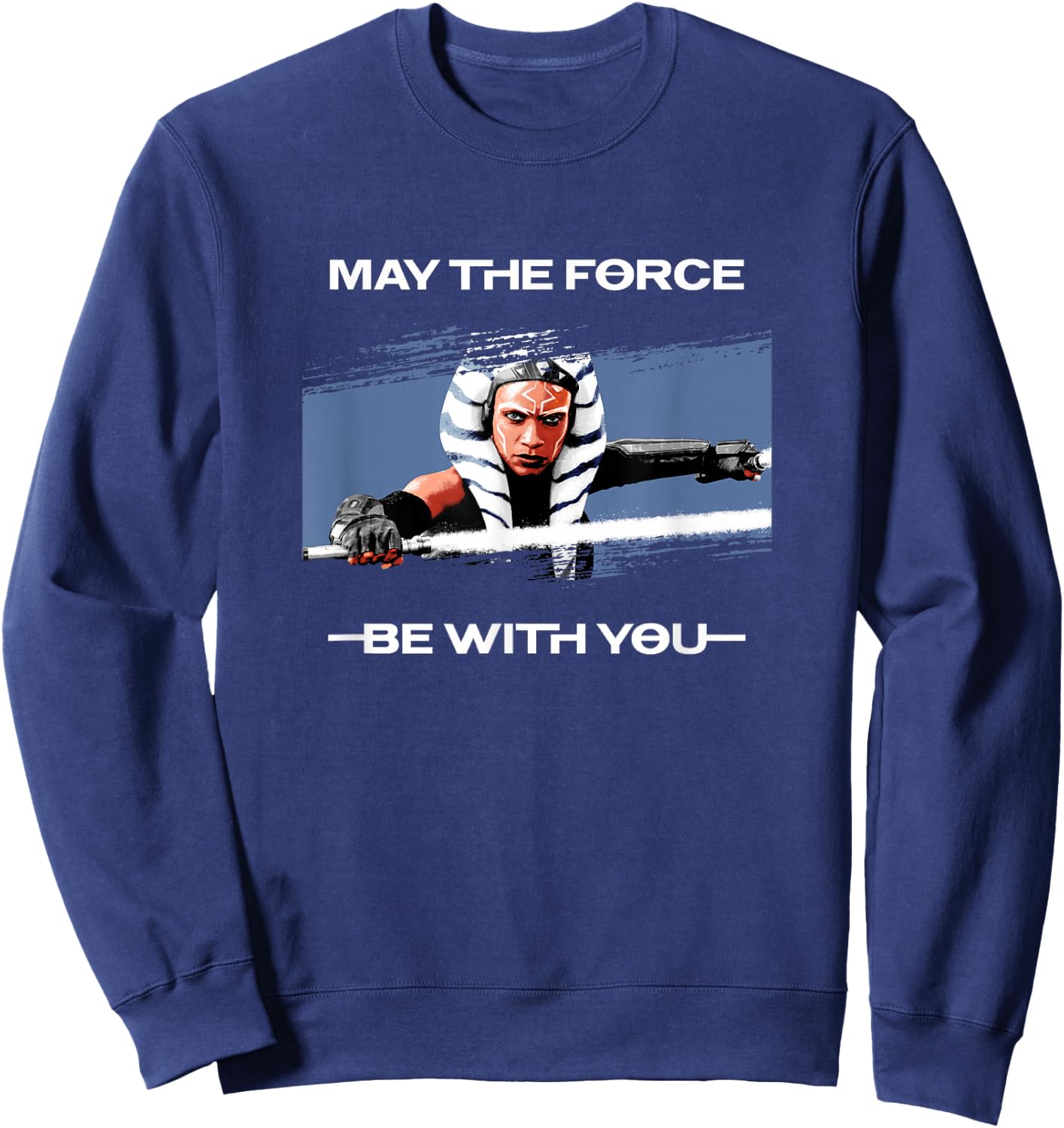 Star Wars: Ahsoka Tano May The Force Be With You Panel Sweatshirt - Sweatshirt | Navy
