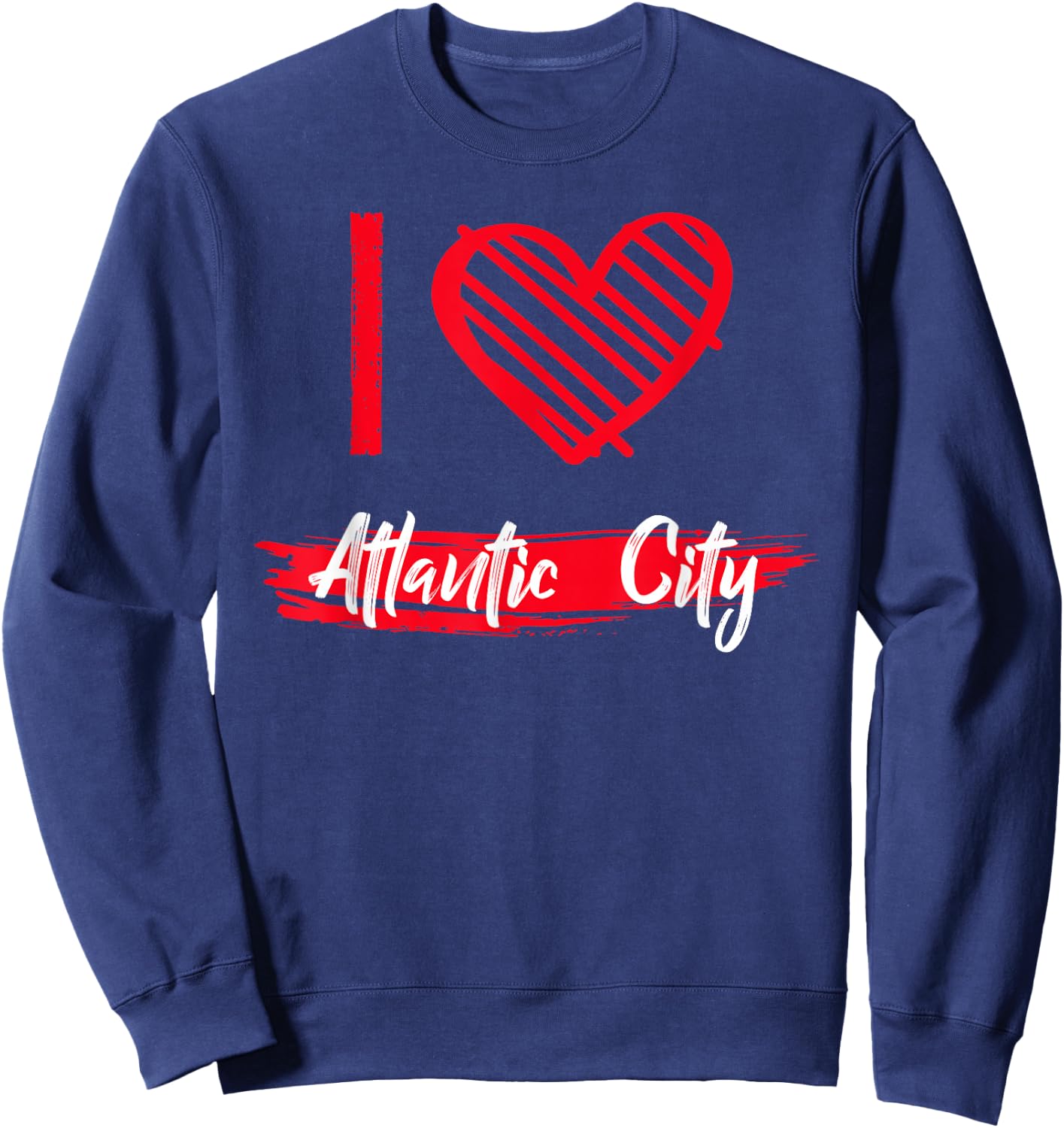 I Love ATLANTIC CITY I Heart ATLANTIC CITY Sweatshirt - Sweatshirt | Navy