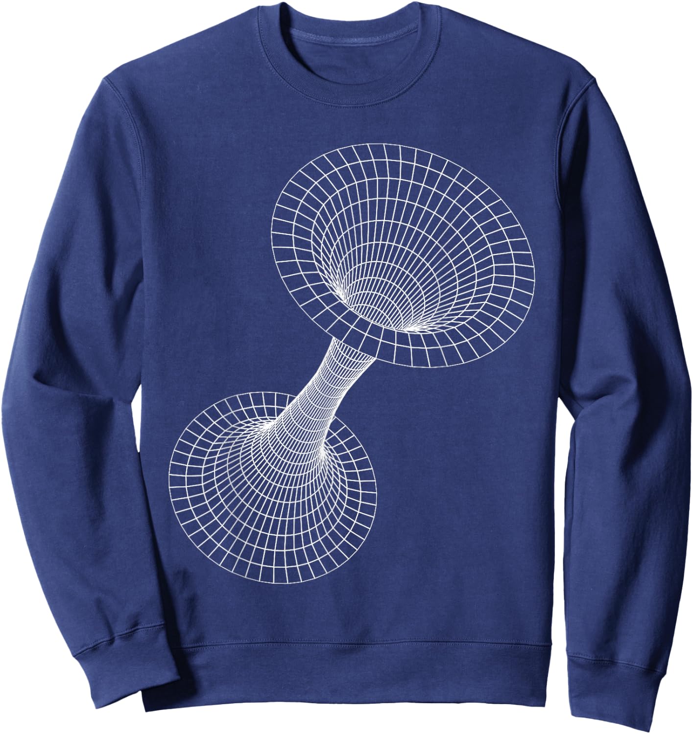 Wormhole Physics Wireframe Space Universe Physics Science Sweatshirt - Sweatshirt | Navy