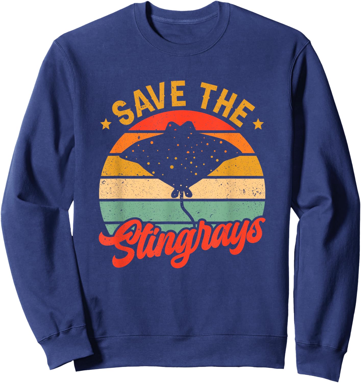 Save The Stingrays Stingray Lover Stingray Sweatshirt - Sweatshirt | Navy