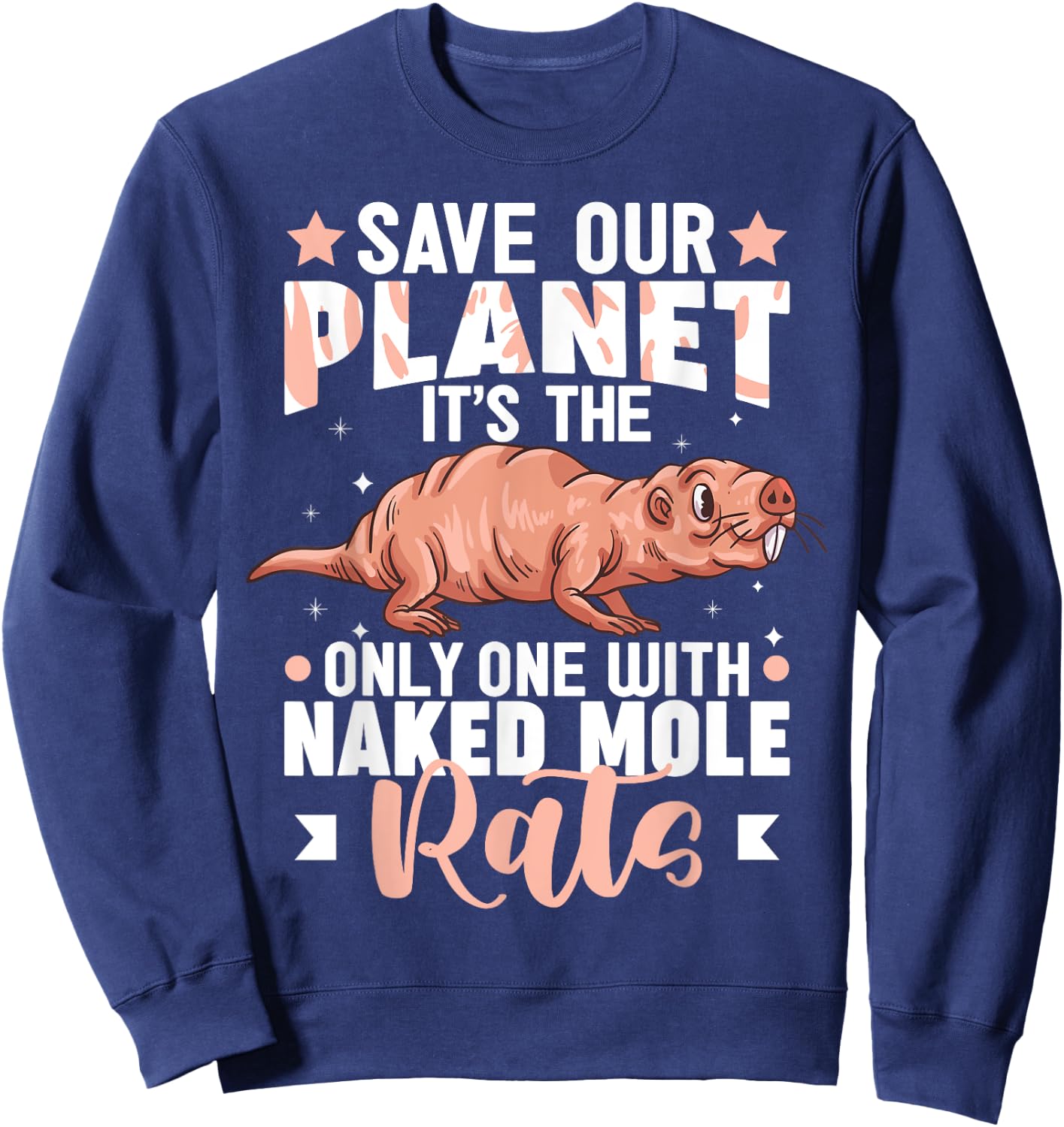 Naked Mole Rat Animals African Rodent Sweatshirt - Sweatshirt | Navy