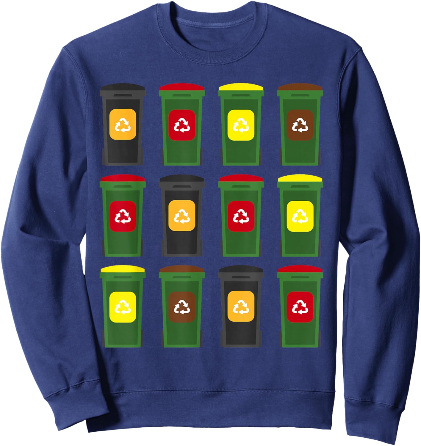 Funny Wheelie Bin Sweatshirt - Sweatshirt | Navy