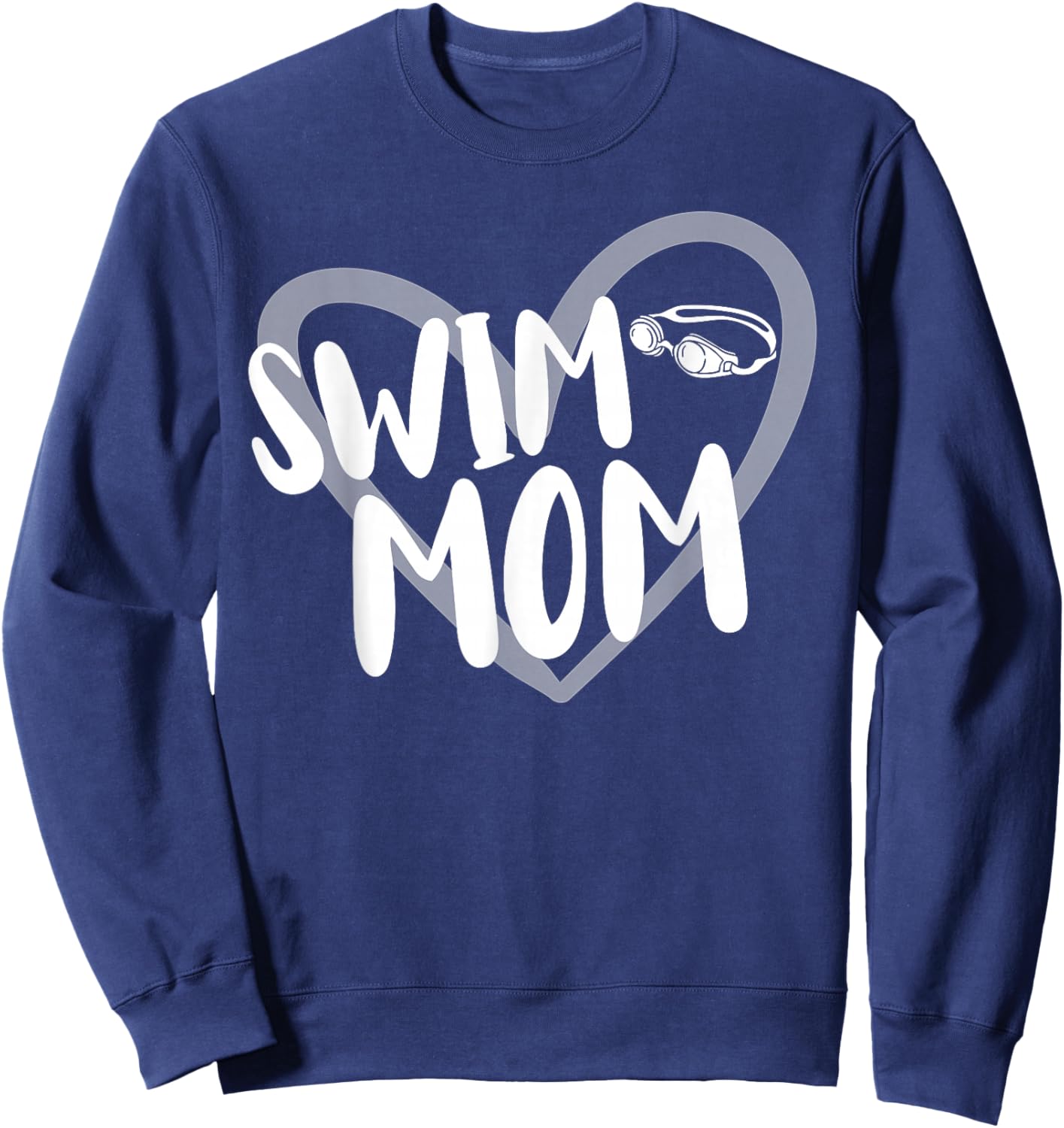 Swim Mom Float Heart Sweatshirt - Sweatshirt | Navy
