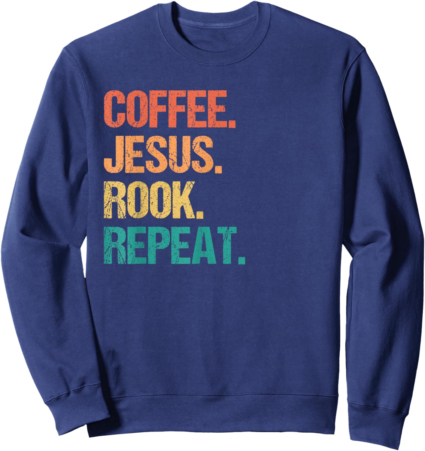 Coffee Jesus Rook Card Game Player Sweatshirt - Sweatshirt | Navy