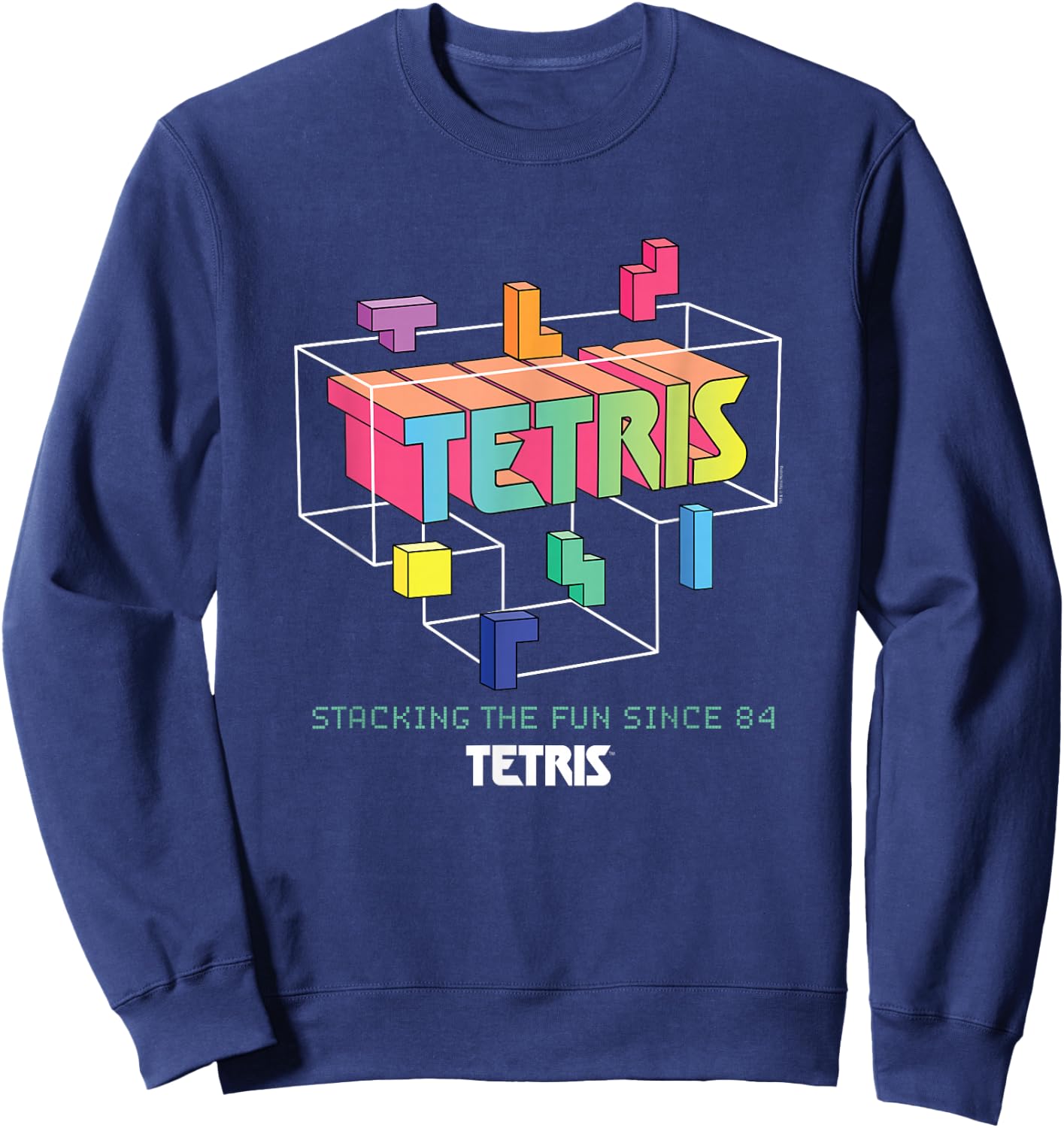 Tetris Stacking the Fun Since '84 Sweatshirt - Sweatshirt | Navy