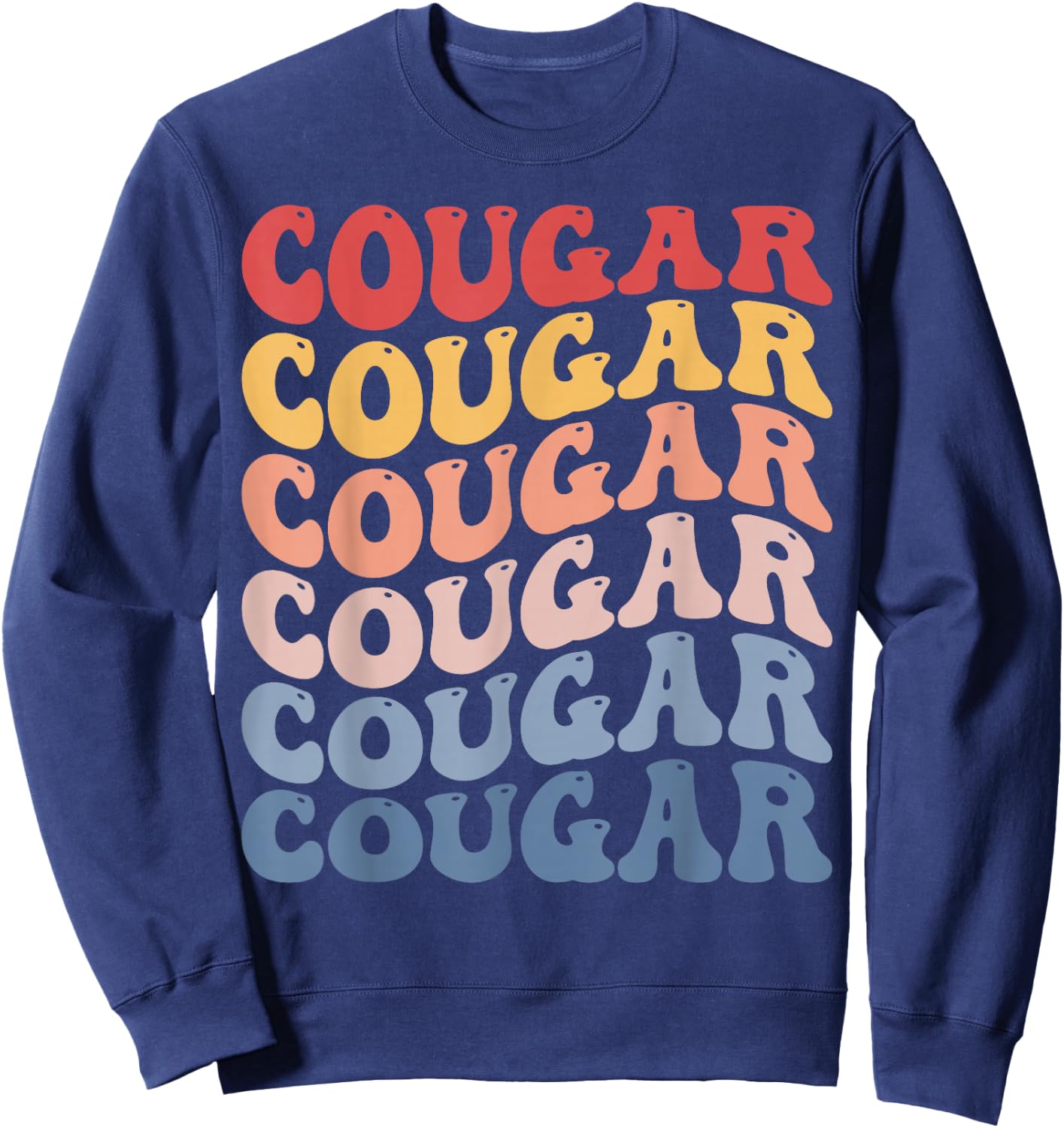 Cougar Groovy Retro Sweatshirt - Sweatshirt | Navy