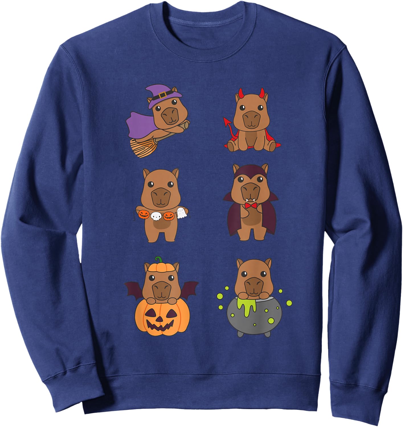 Capybara Halloween Costume Capybaras Halloween Sweatshirt - Sweatshirt | Navy