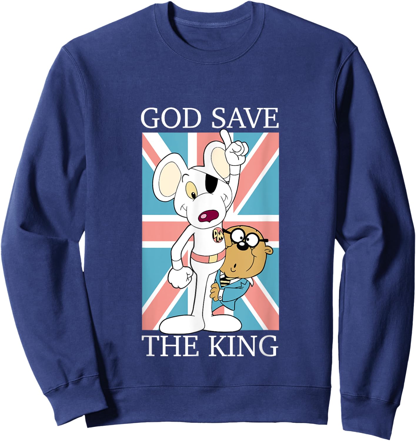 Danger Mouse God Save The King Union Jack Sweatshirt - Sweatshirt | Navy
